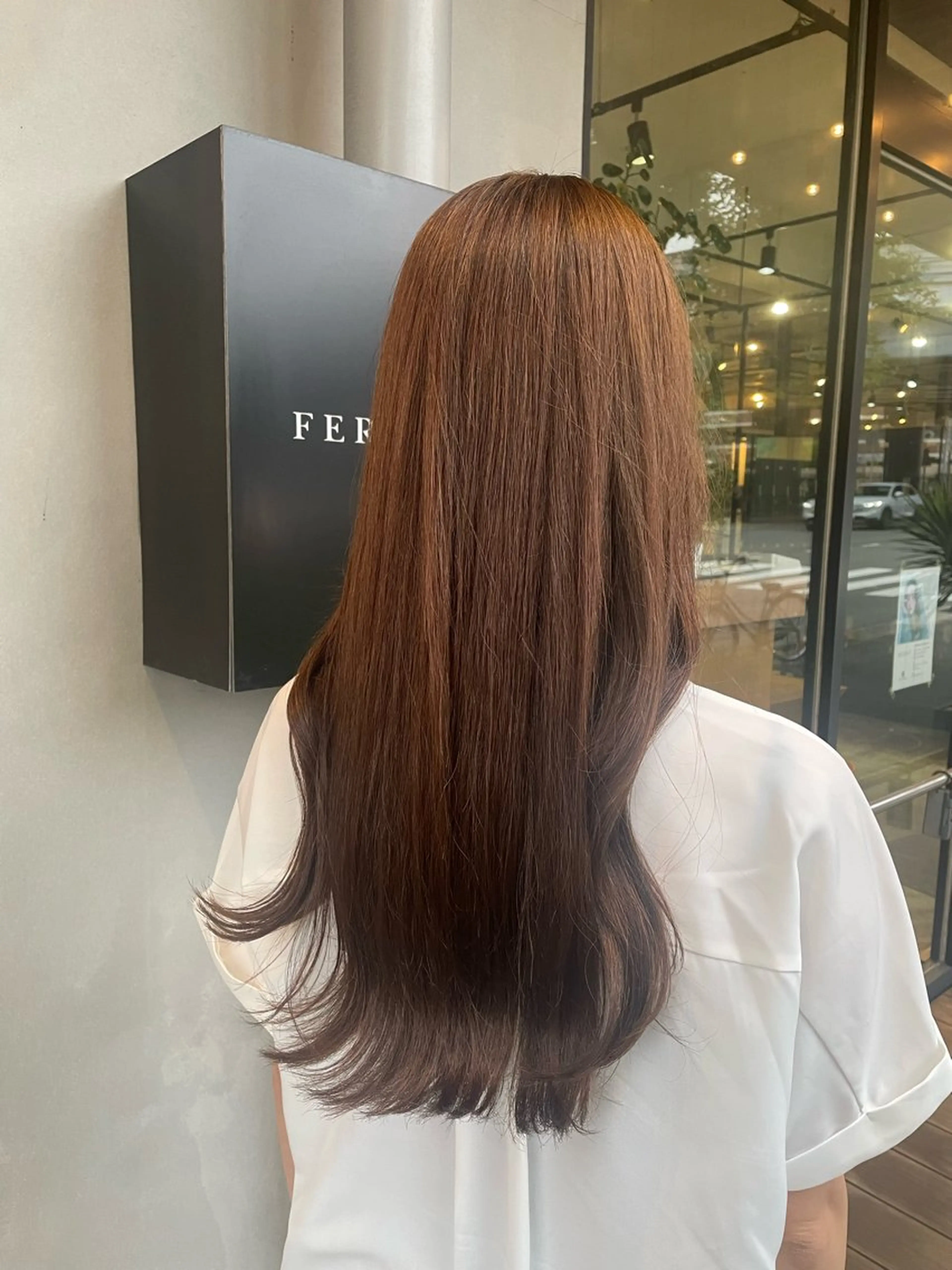 ロング カラー ブラウンカラー 顔周りカット 🌿FERIA桃山台 AYA🌿のヘアスタイル
