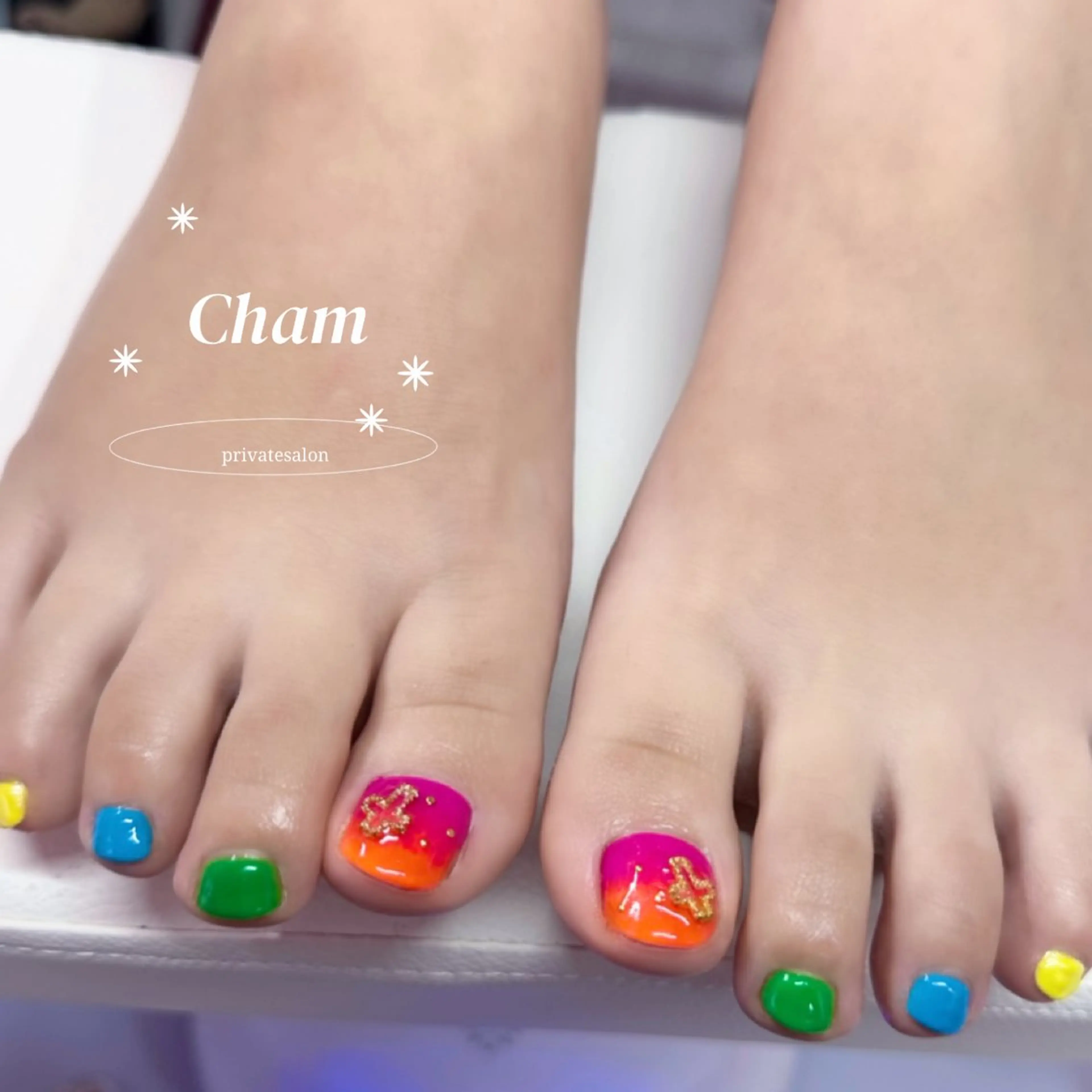 ネイル フットネイル Cham Haruneのネイルデザイン