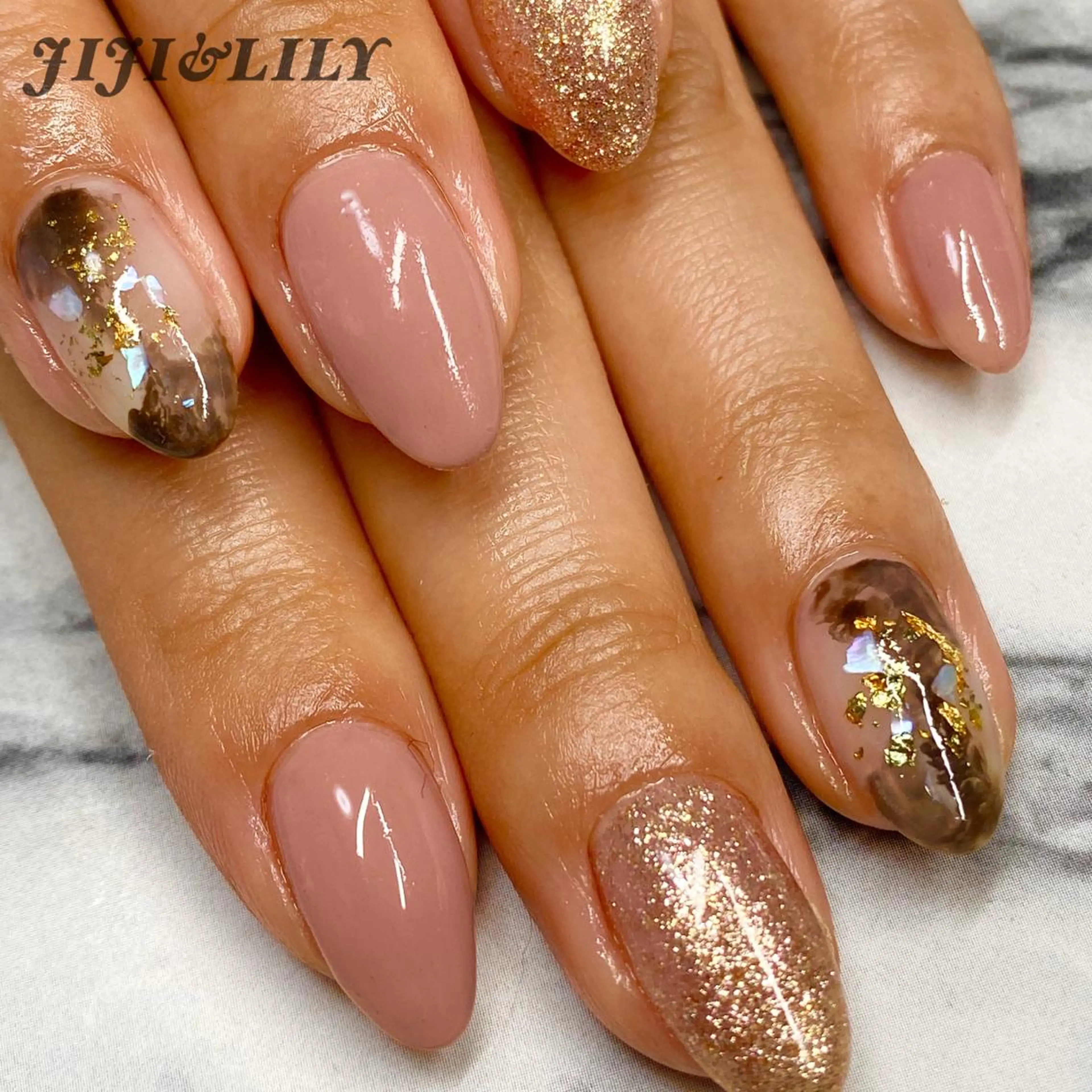 ネイル べっ甲ネイル 豊田 圭子のネイルデザイン