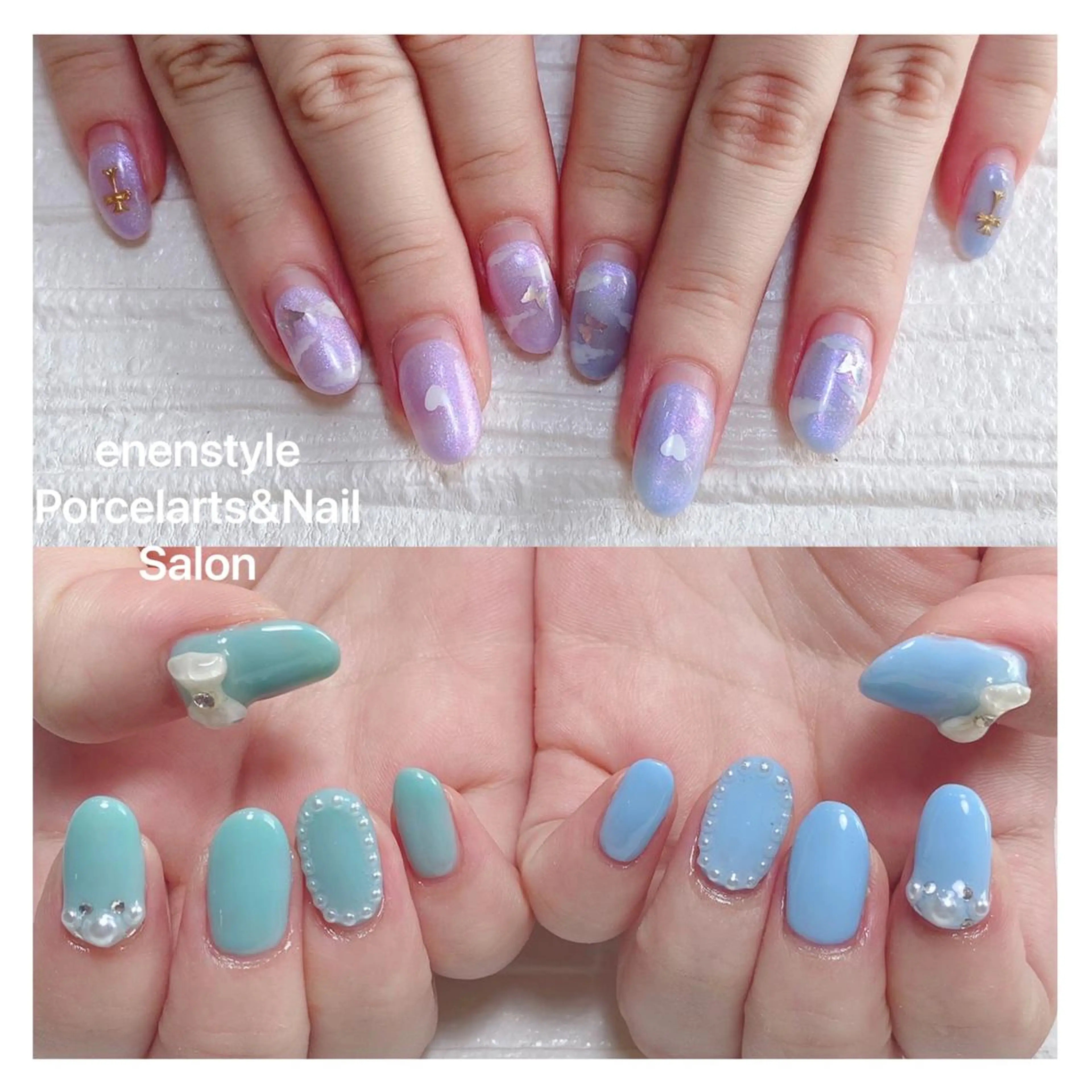 ミディアム ネイル ハンドネイル 👑enen style👑のネイルデザイン