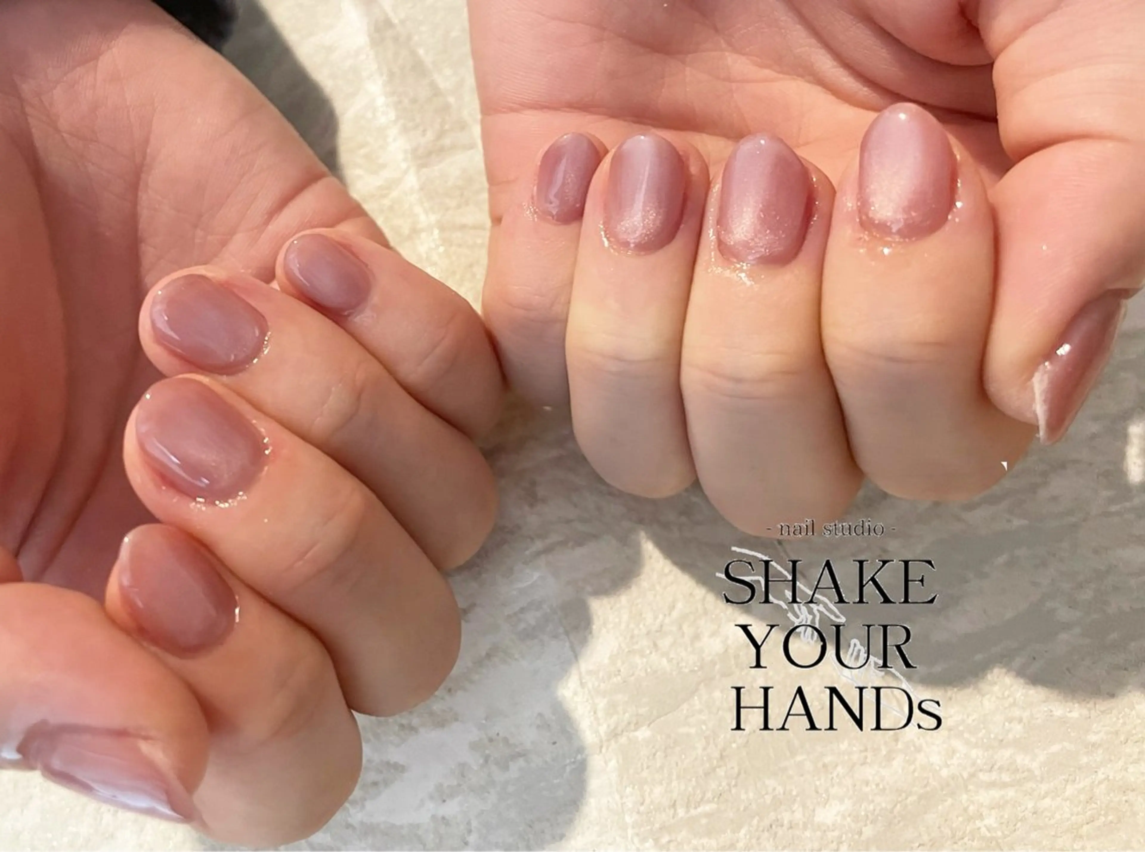 ネイル マグネットネイル ピンク ハンドネイル ネイルスタジオ シェイクユアハンズのネイルデザイン