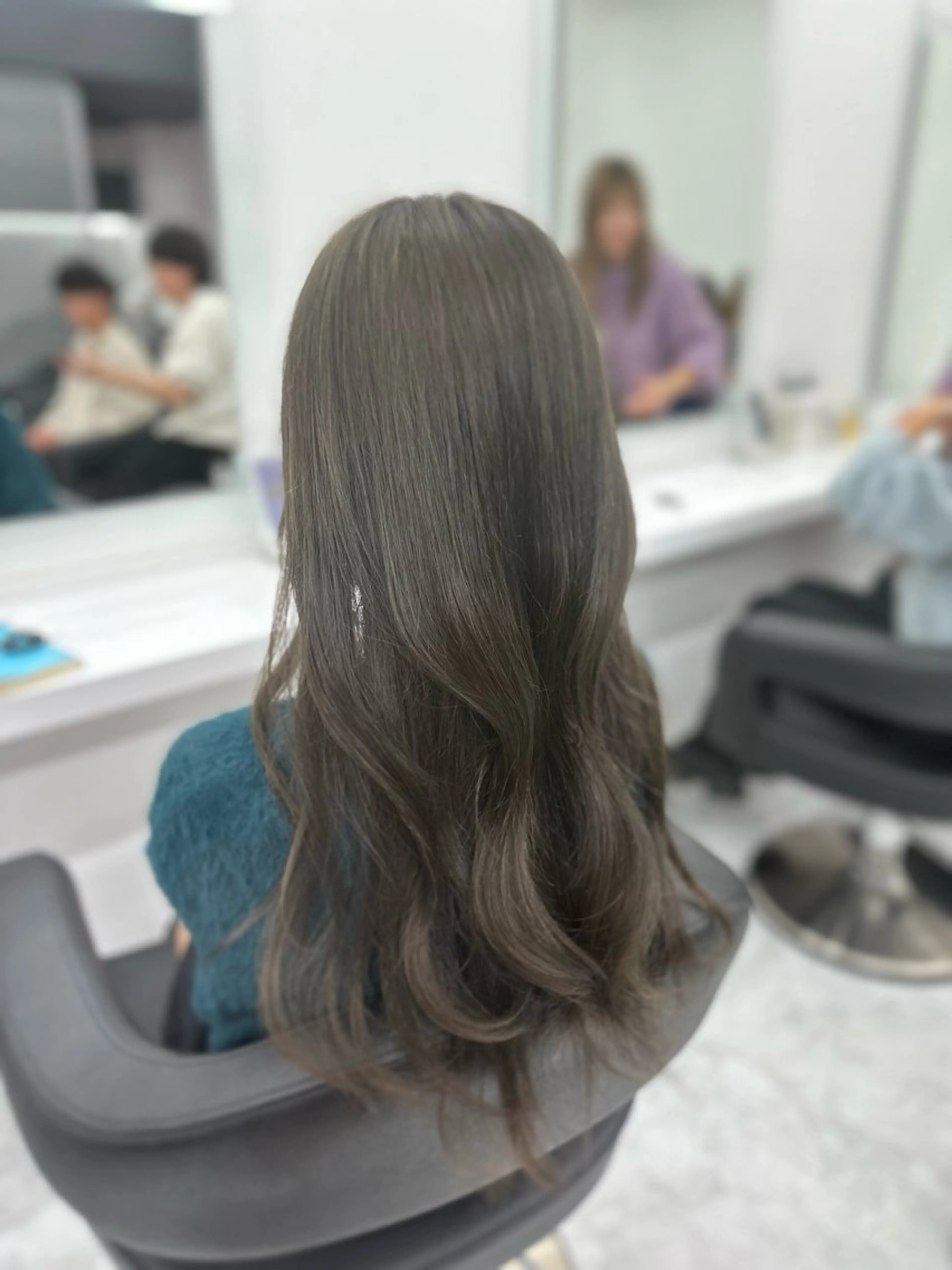 ロング カラー パーマ ヘアアレンジ メンズ キッズ ♥️韓国ヘア レイヤー♥️ゆりのヘアスタイル
