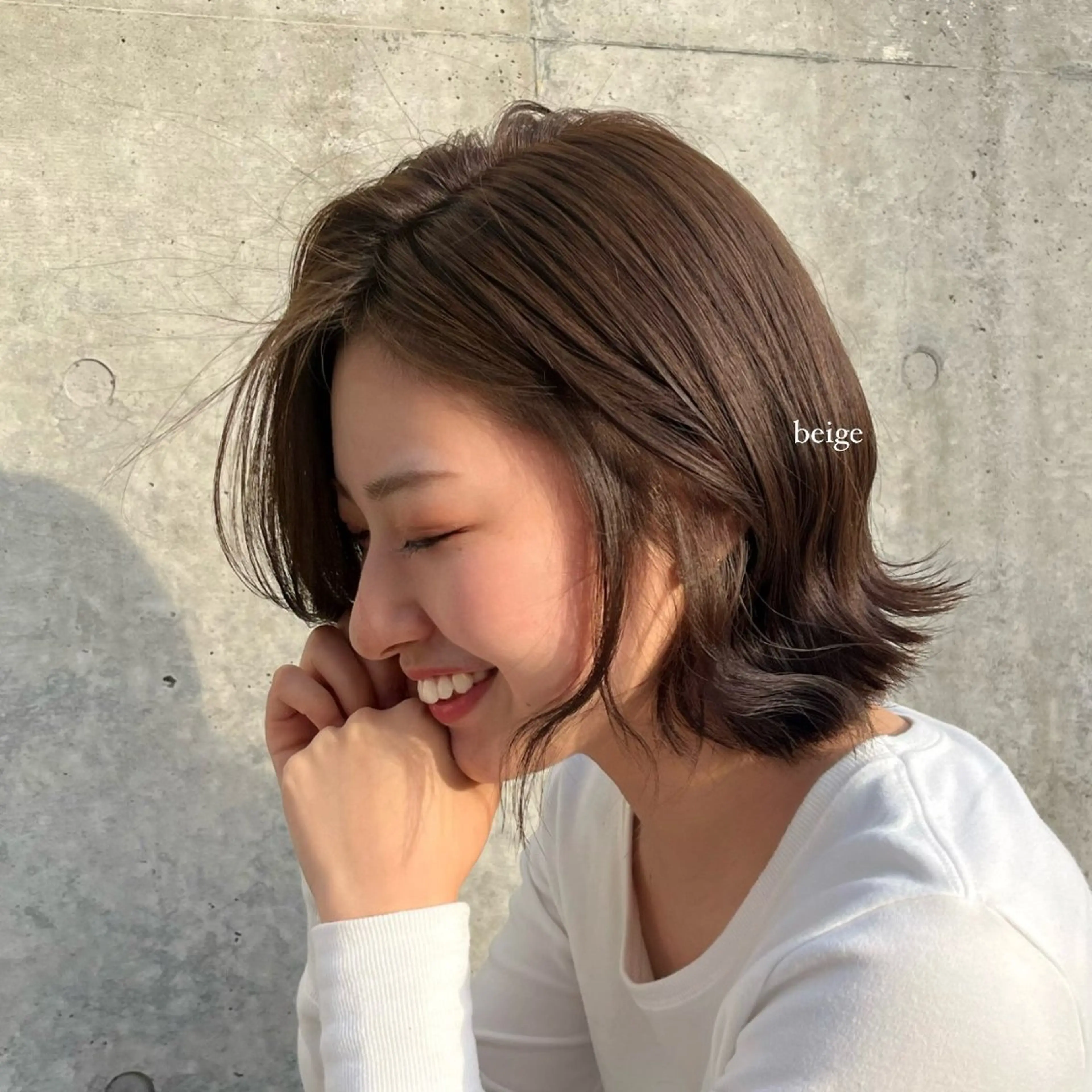 ミディアム カラー an.nico所属・レイヤー/透明感艶 カラー丸山ななほのヘアスタイル