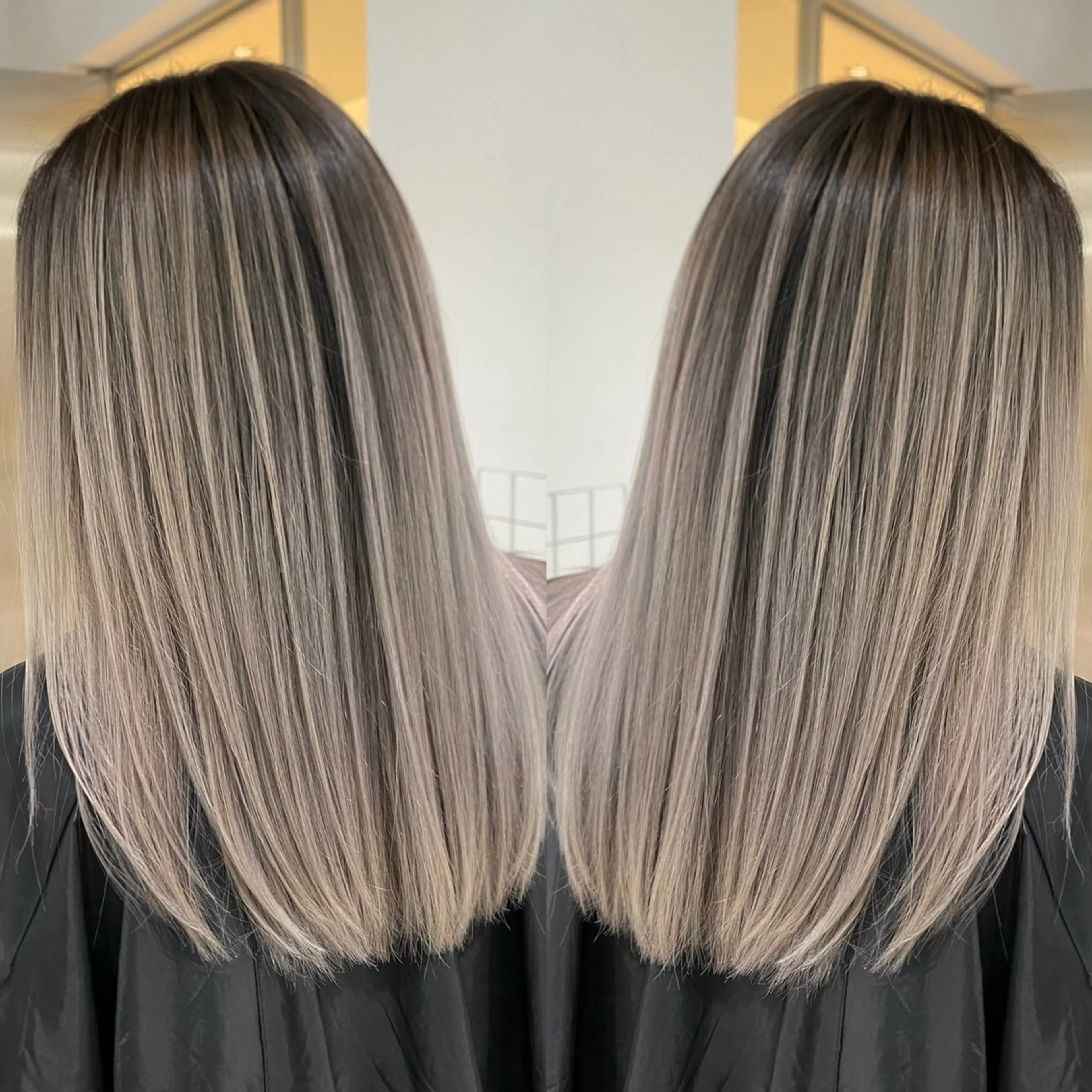 ロング カラー カット ヘアカラー ハイライト、レイヤー カット/西梅田/中西のヘアスタイル