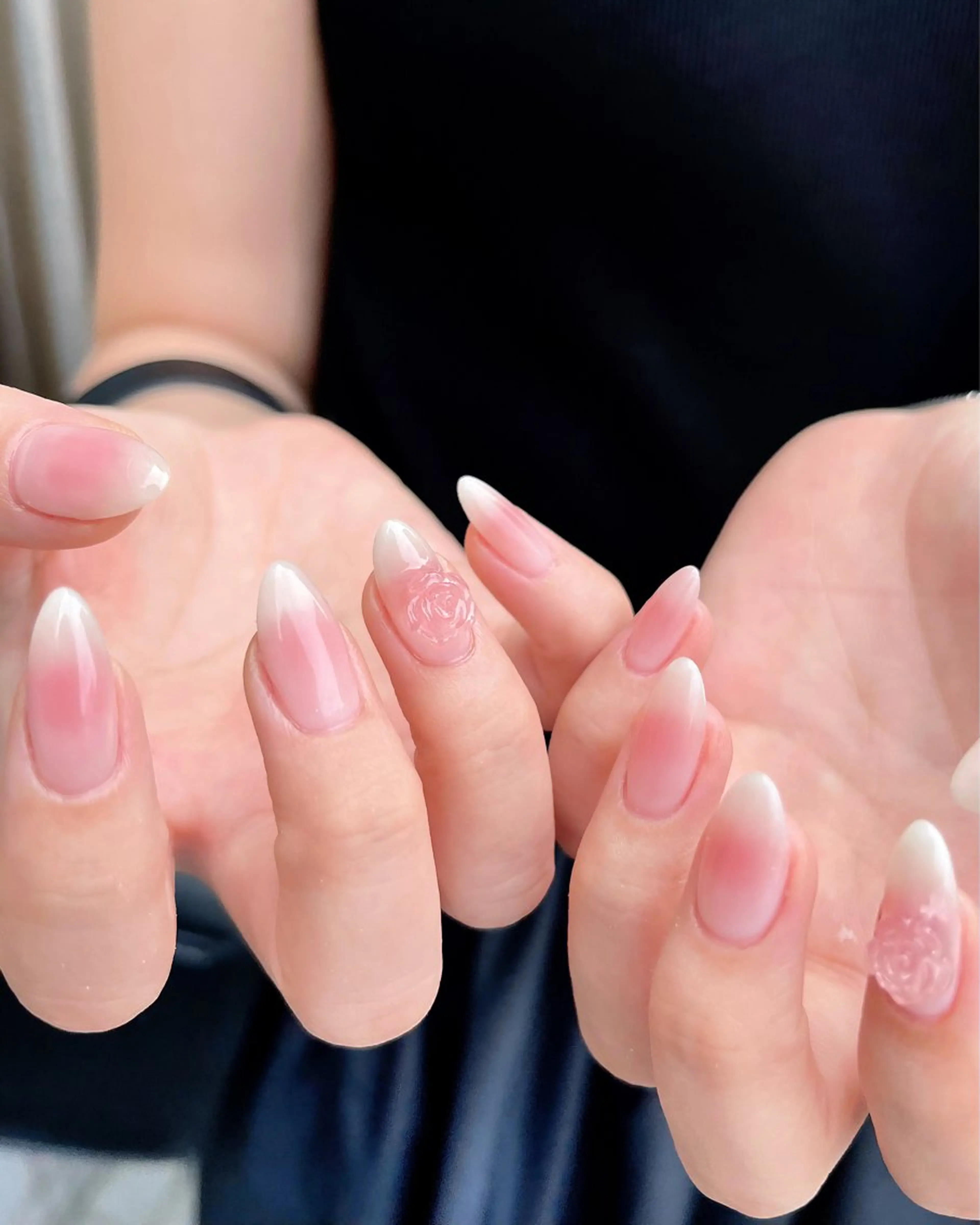 ネイル チークネイル ガーリー シンプルネイル ワンホンネイル ハンドネイル ハンドケア 🎀NAIL🎀 AI🪄︎︎◝✩のネイルデザイン