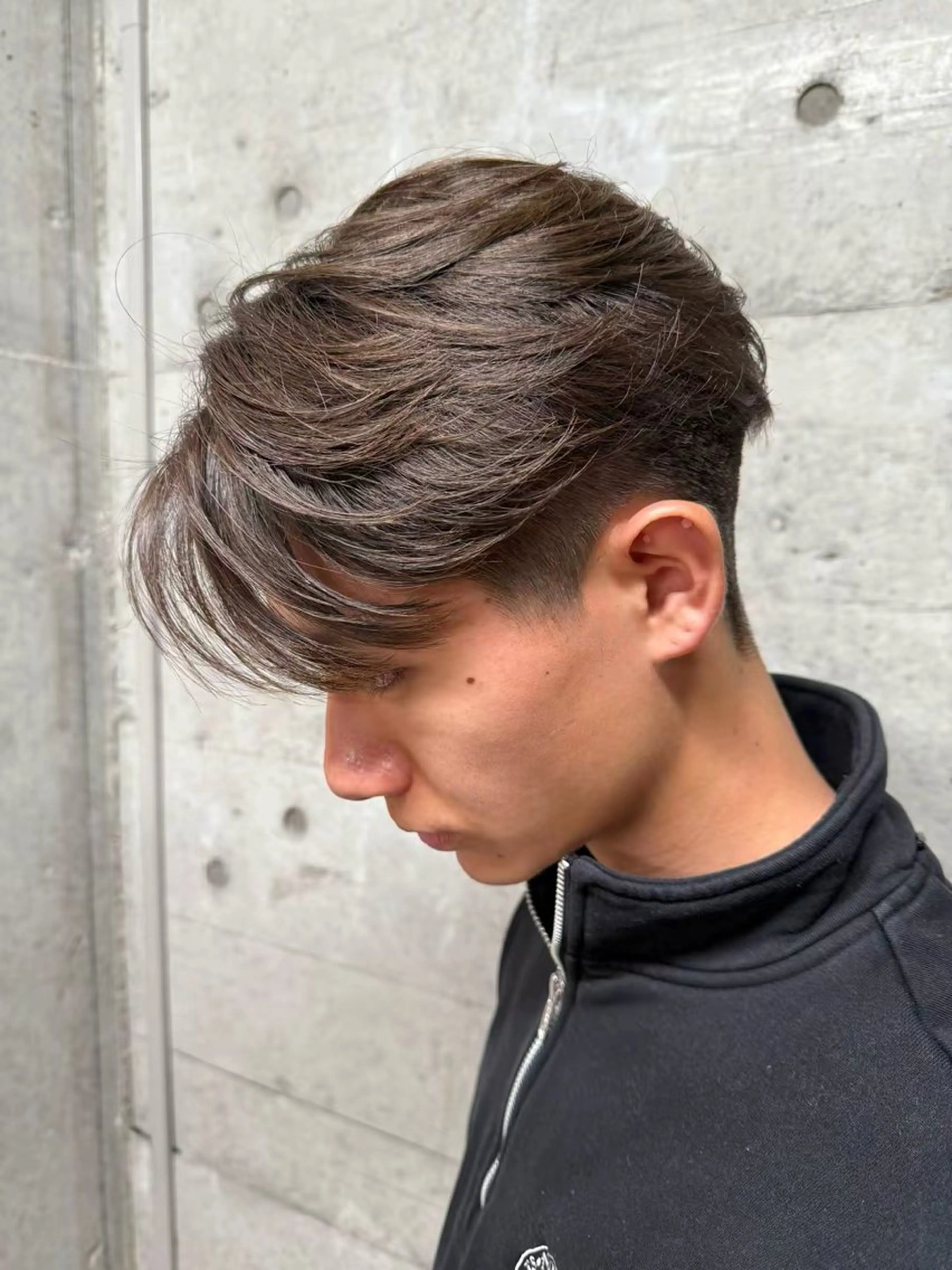 (⚡️メンズ限定価格⚡️)艶感ワンカラー＋プレミアム髪質改善トリートメントミニモ学割価格の写真