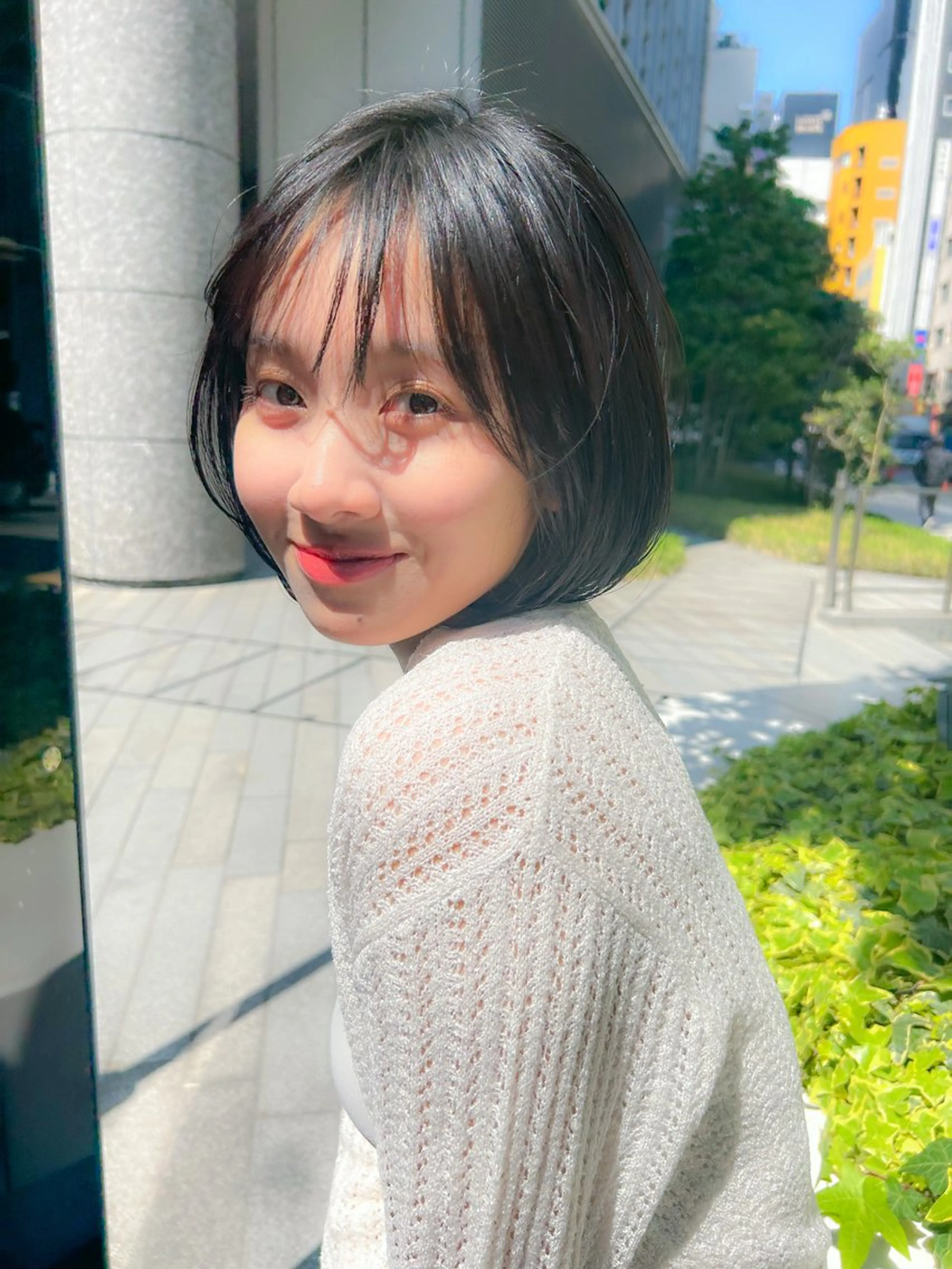 ショート カラー 似合わせカット カット ヘアカラー トリートメント ヘッドスパ 顔周りレイヤー/ボブ 銀座✨中野まさひろのヘアスタイル