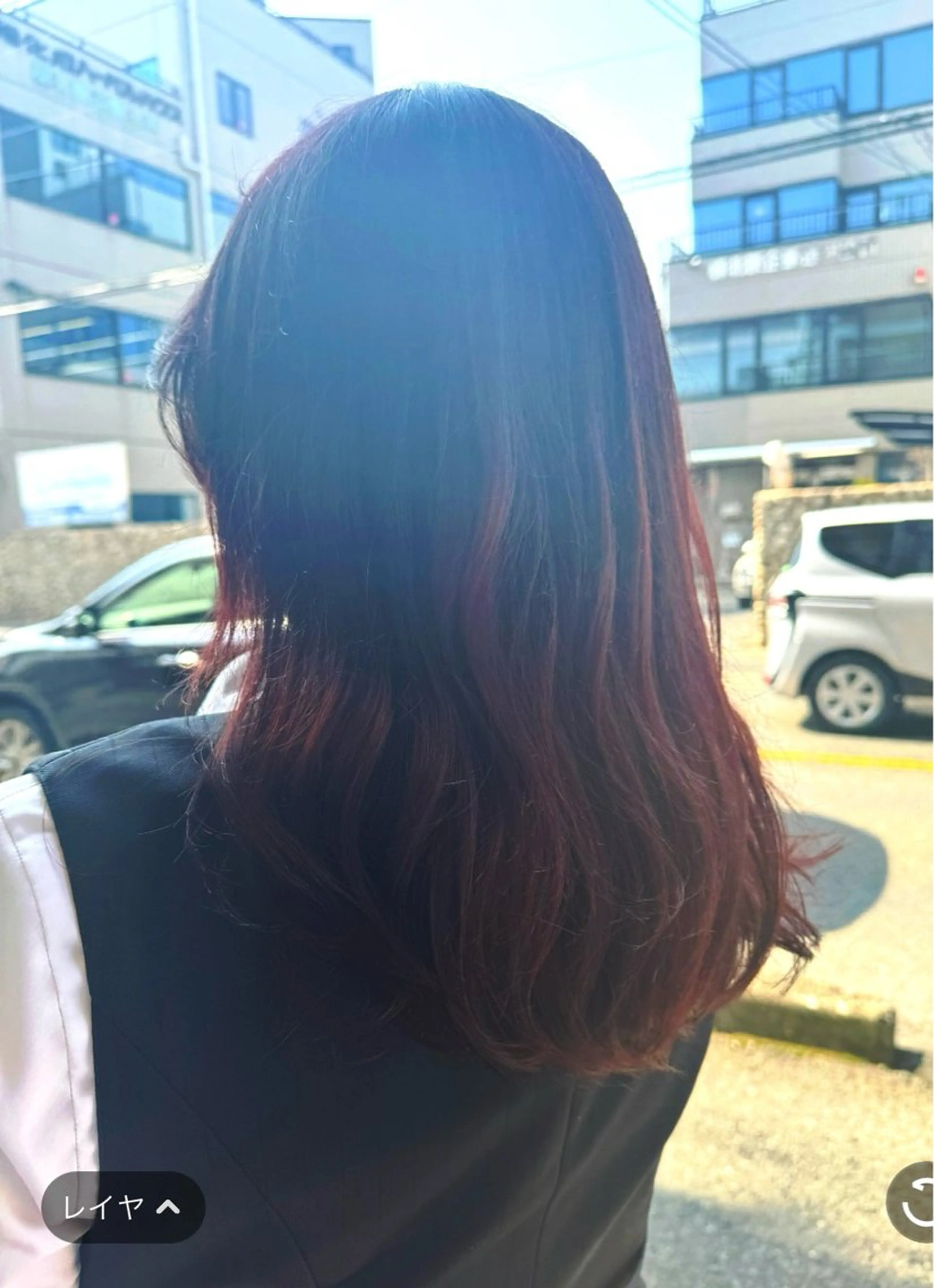 ロング カラー 坂田 優子のヘアスタイル