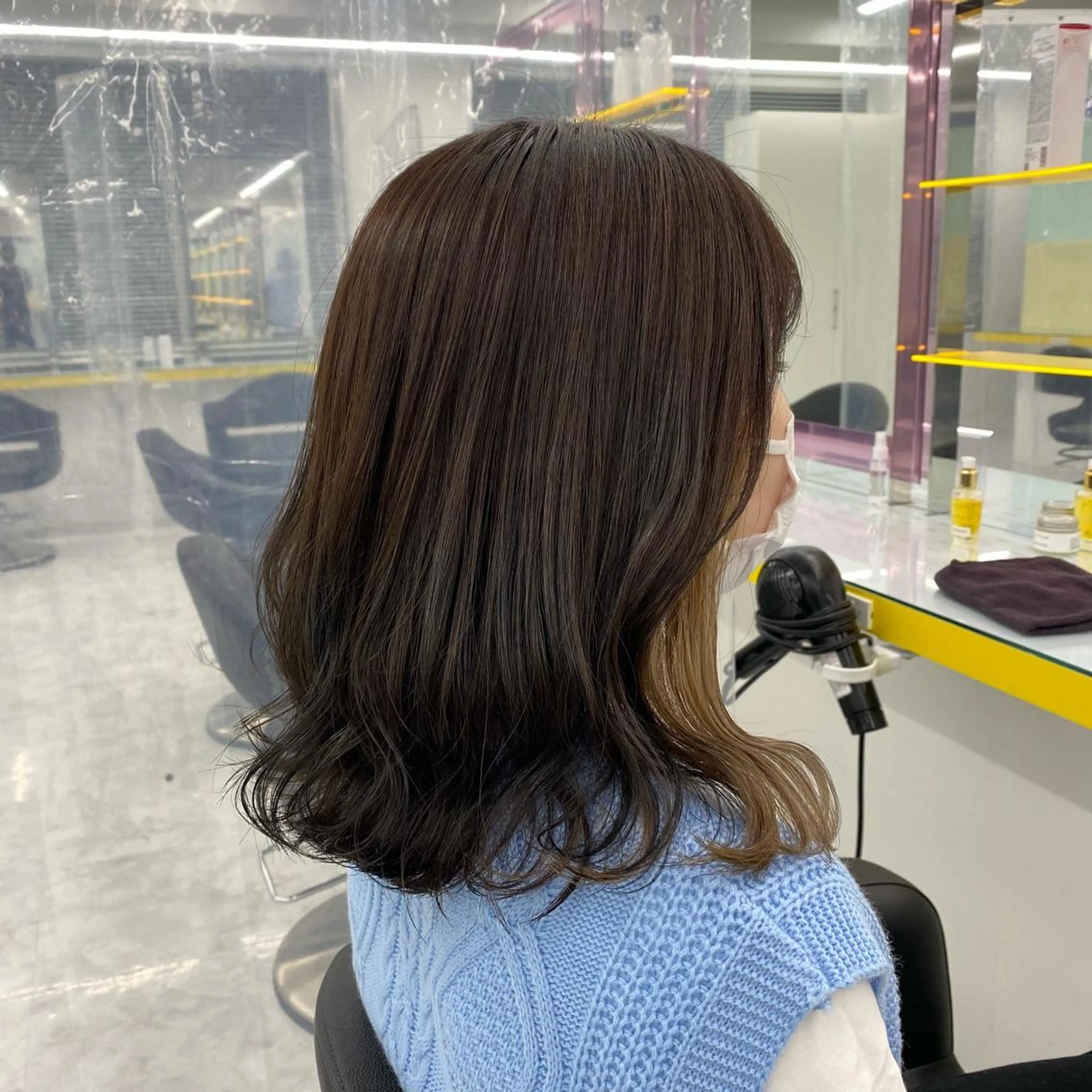 セミロング カラー ヘアアレンジ ヘアカラー トリートメント GOTODAY shair salon 横浜mare店所属・透明感抜群カラー mai🍑♡のヘアスタイル