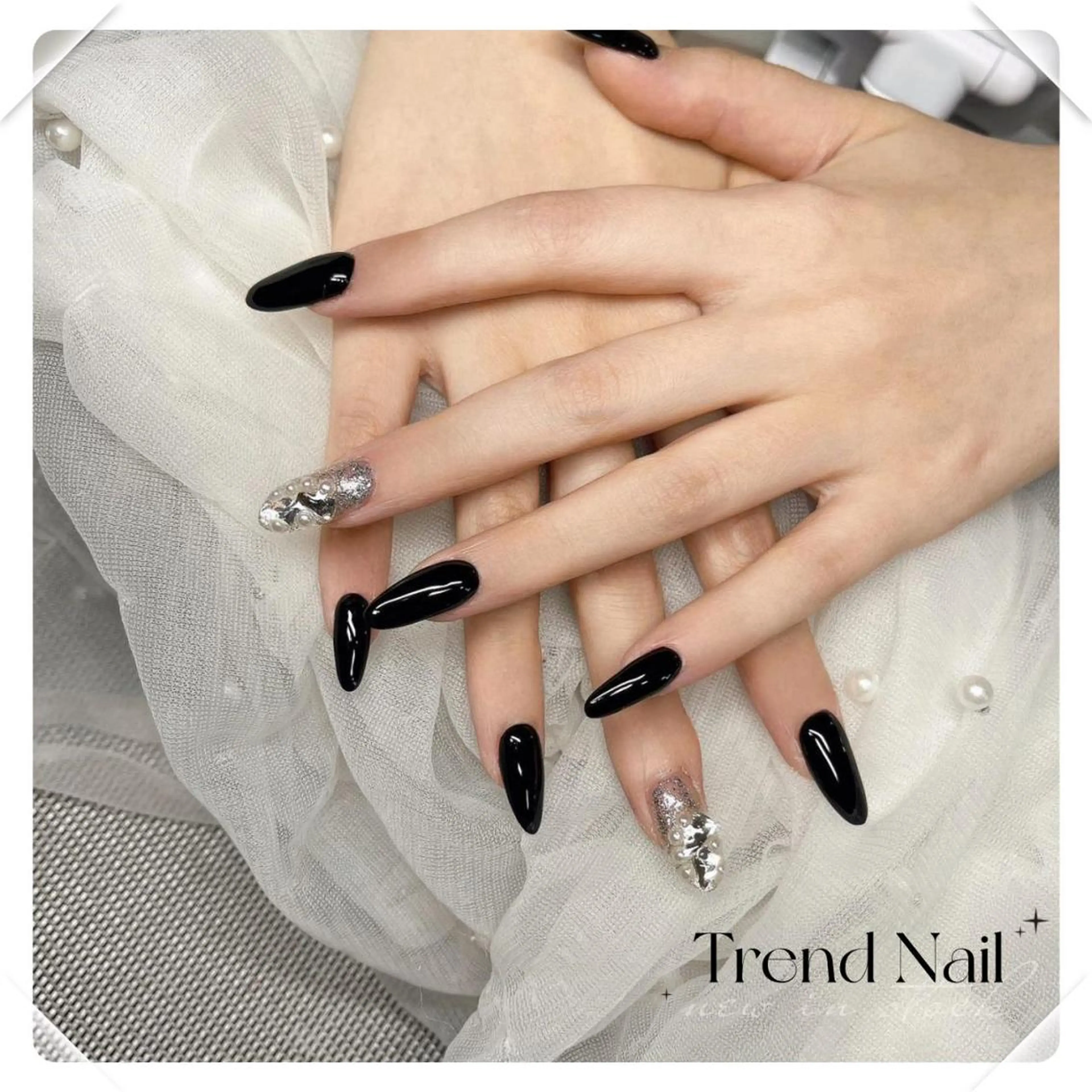 ★HAND 【スカルプ】長さ出し ワンカラー/ラメぐラ 【2色無料】 オーロラ可の写真