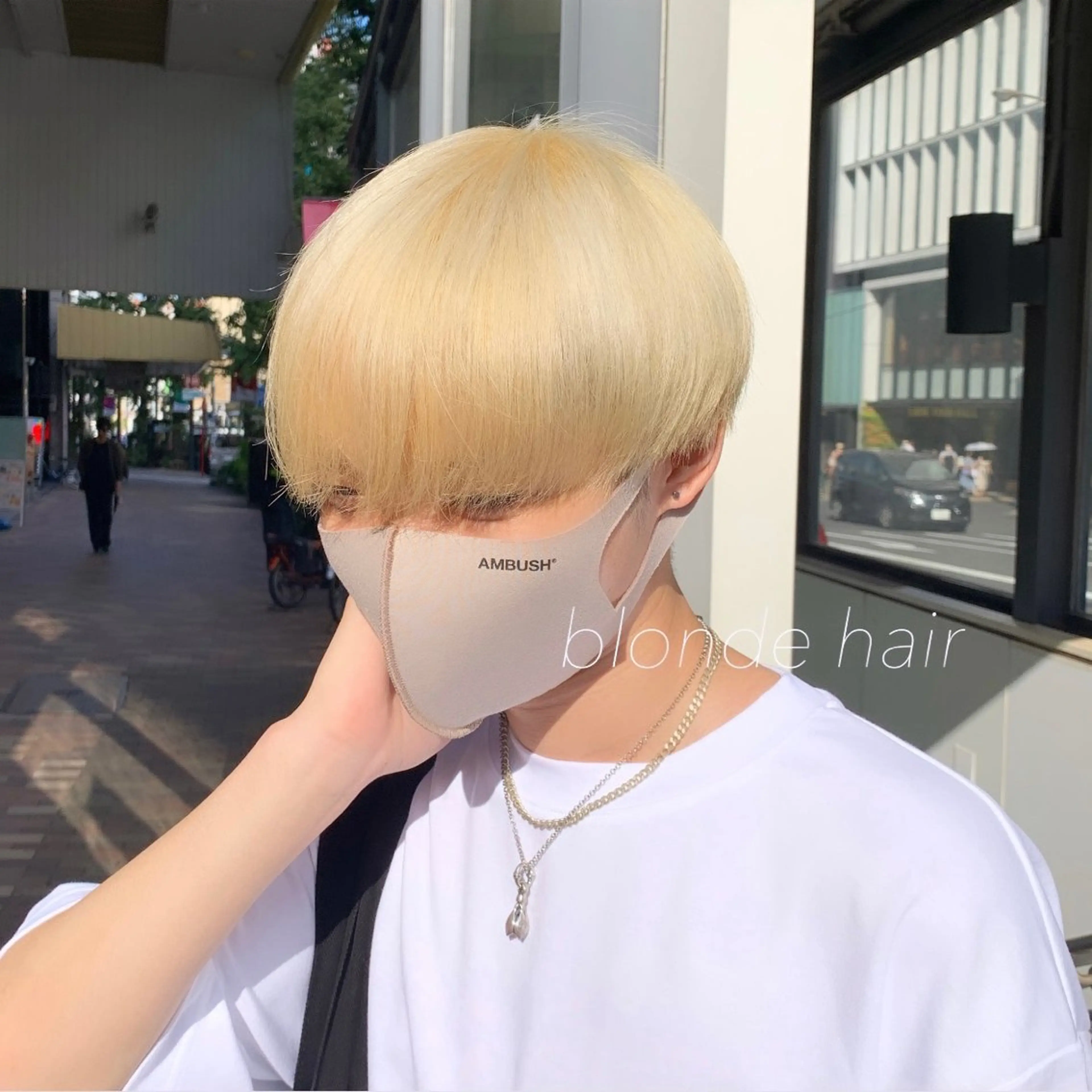 ショート カラー メンズ メンズブリーチ マッシュ ブリーチ GO TODAY 原宿本店所属・似合わせカット得意 💛RENA💛のヘアスタイル