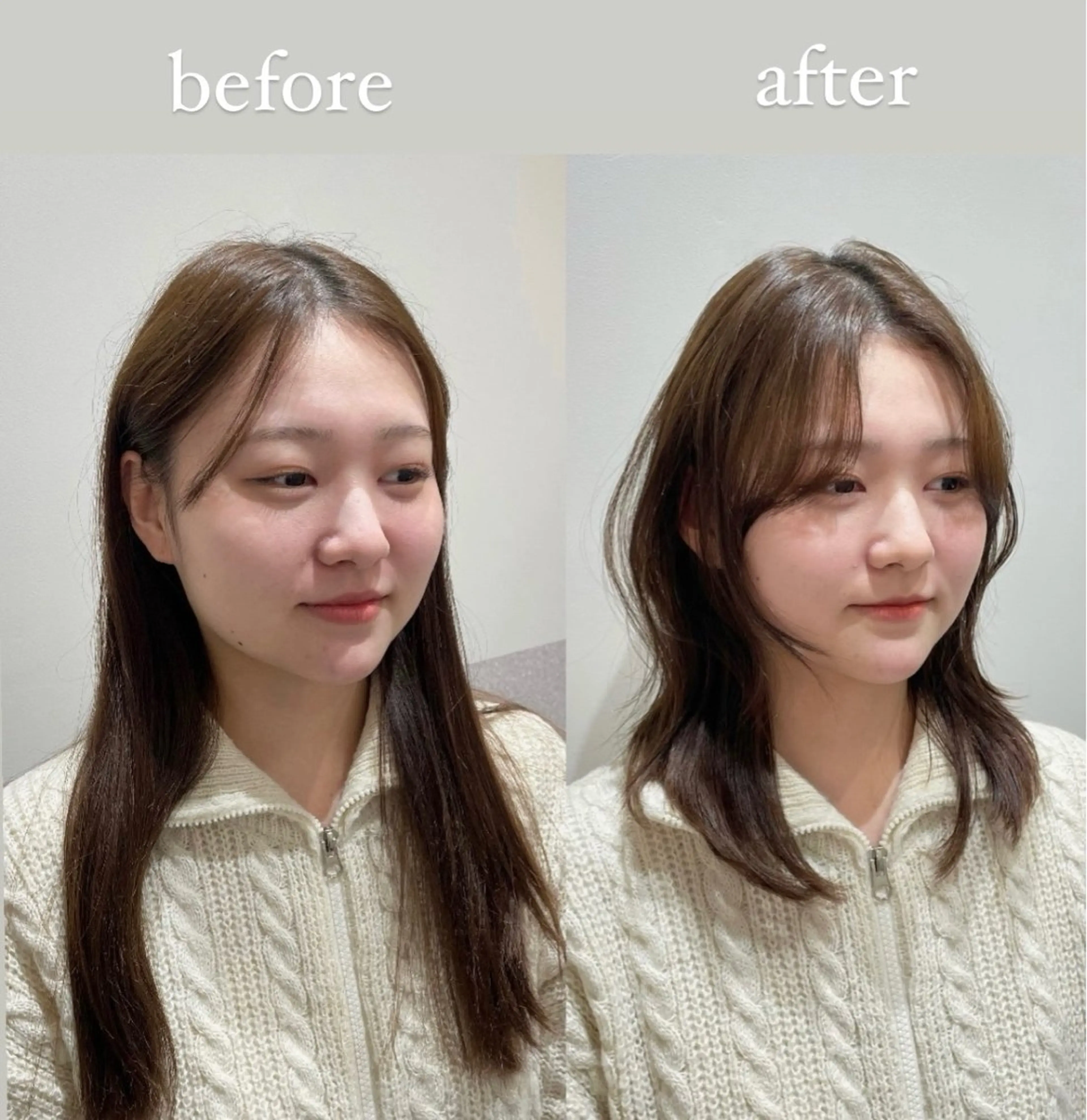 ミディアム ハッシュカット 韓国風ヘア レイヤーカット カット ❤︎︎韓国ヘア❤︎︎ 𝑺𝒉𝒊𝒉𝒐のヘアスタイル