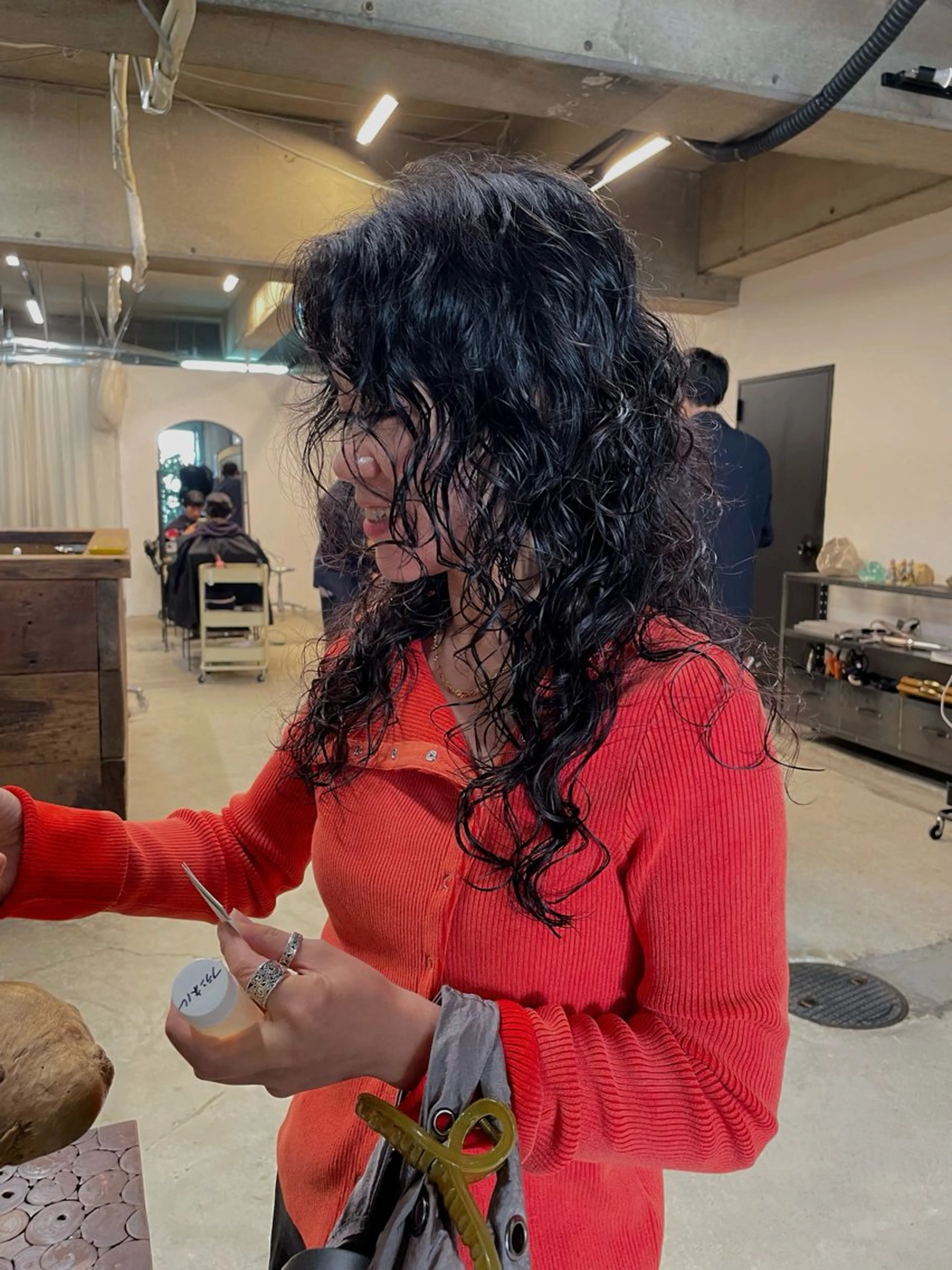 ロング パーマ パーマ/レイヤー 岩山丈一郎のヘアスタイル