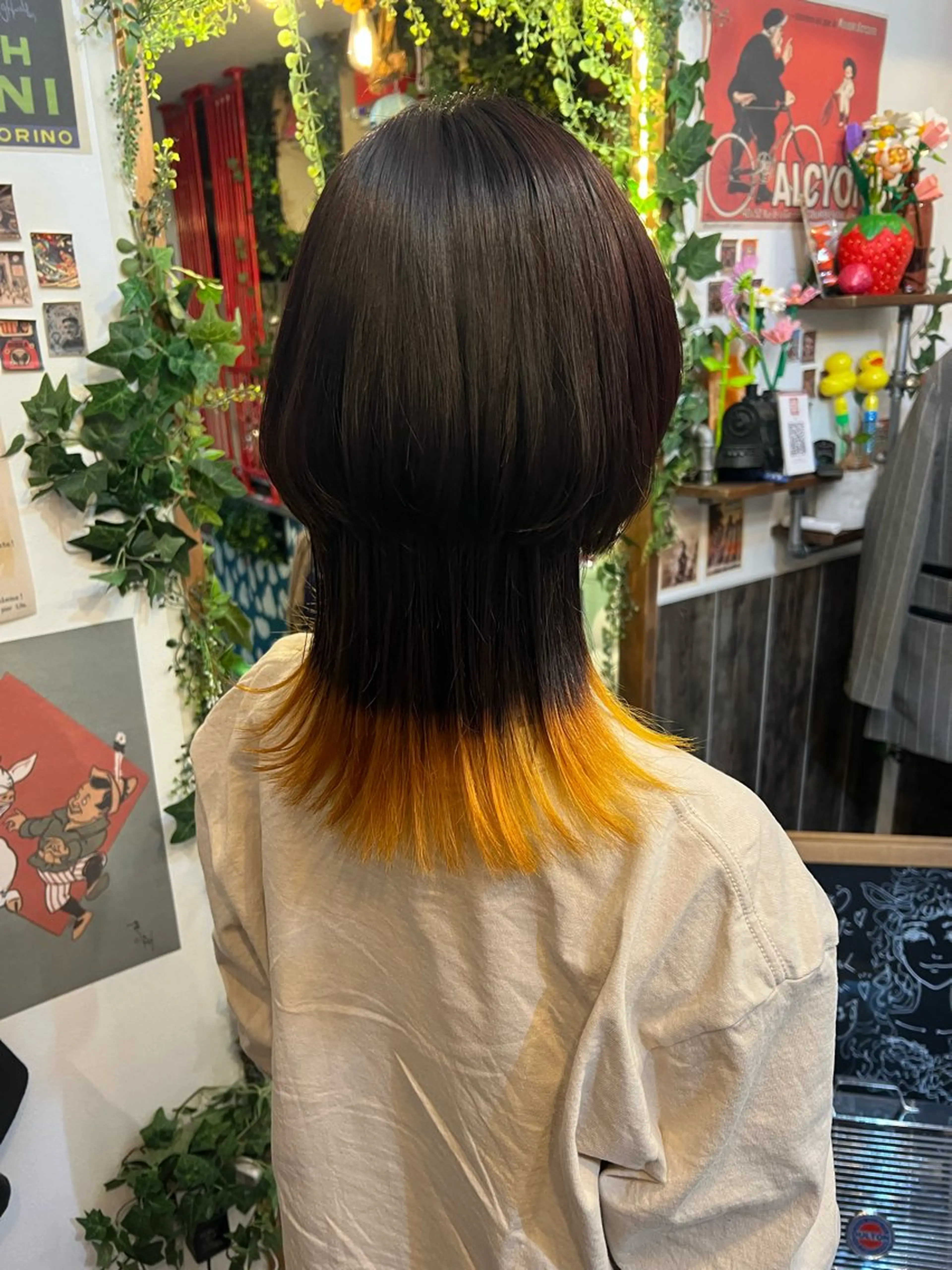 セミロング カラー ヘアカラー カラーパティシエ facce🌼ikoのヘアスタイル