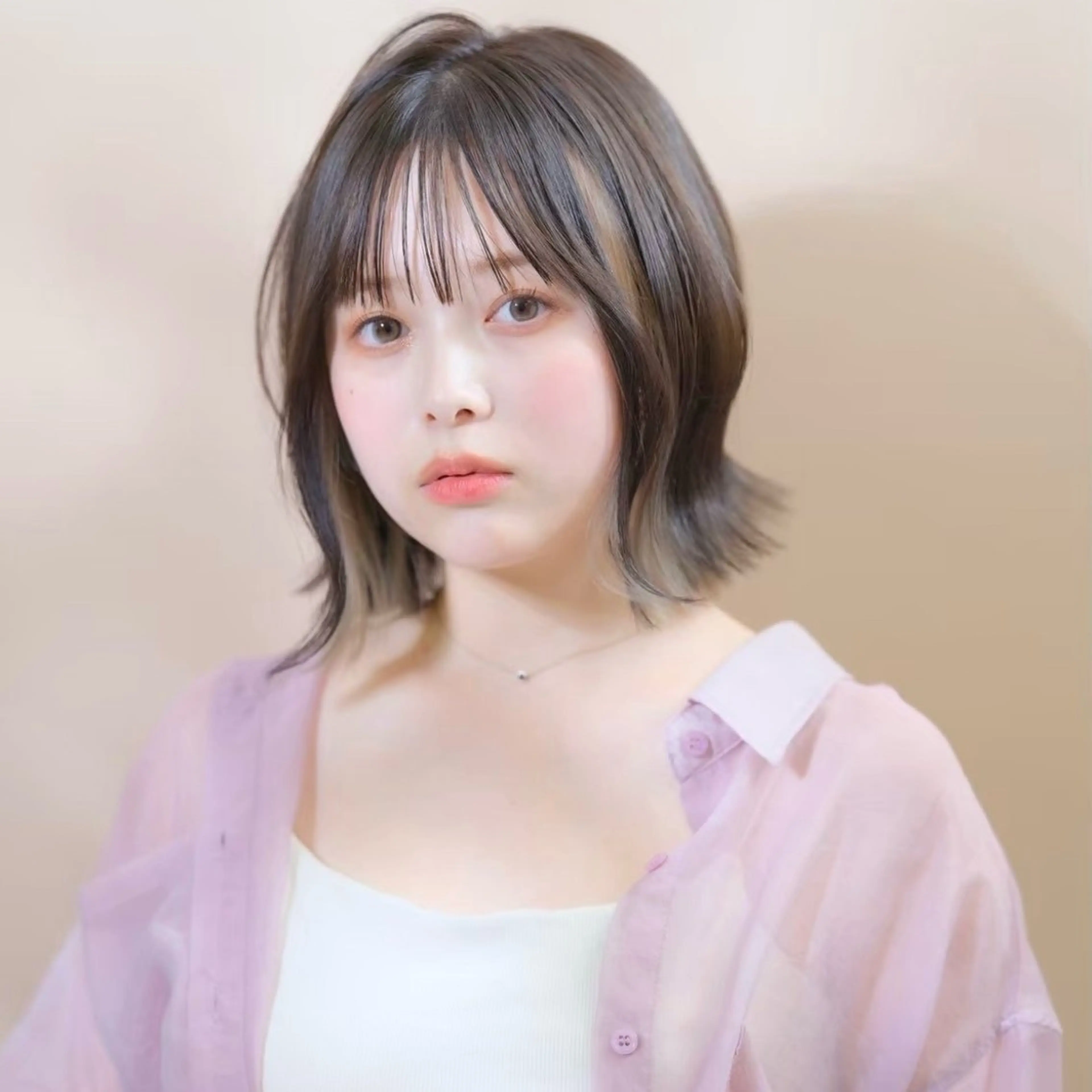 ミディアム カラー ヘアアレンジ ねいろ /カラーモデル募集中のヘアスタイル