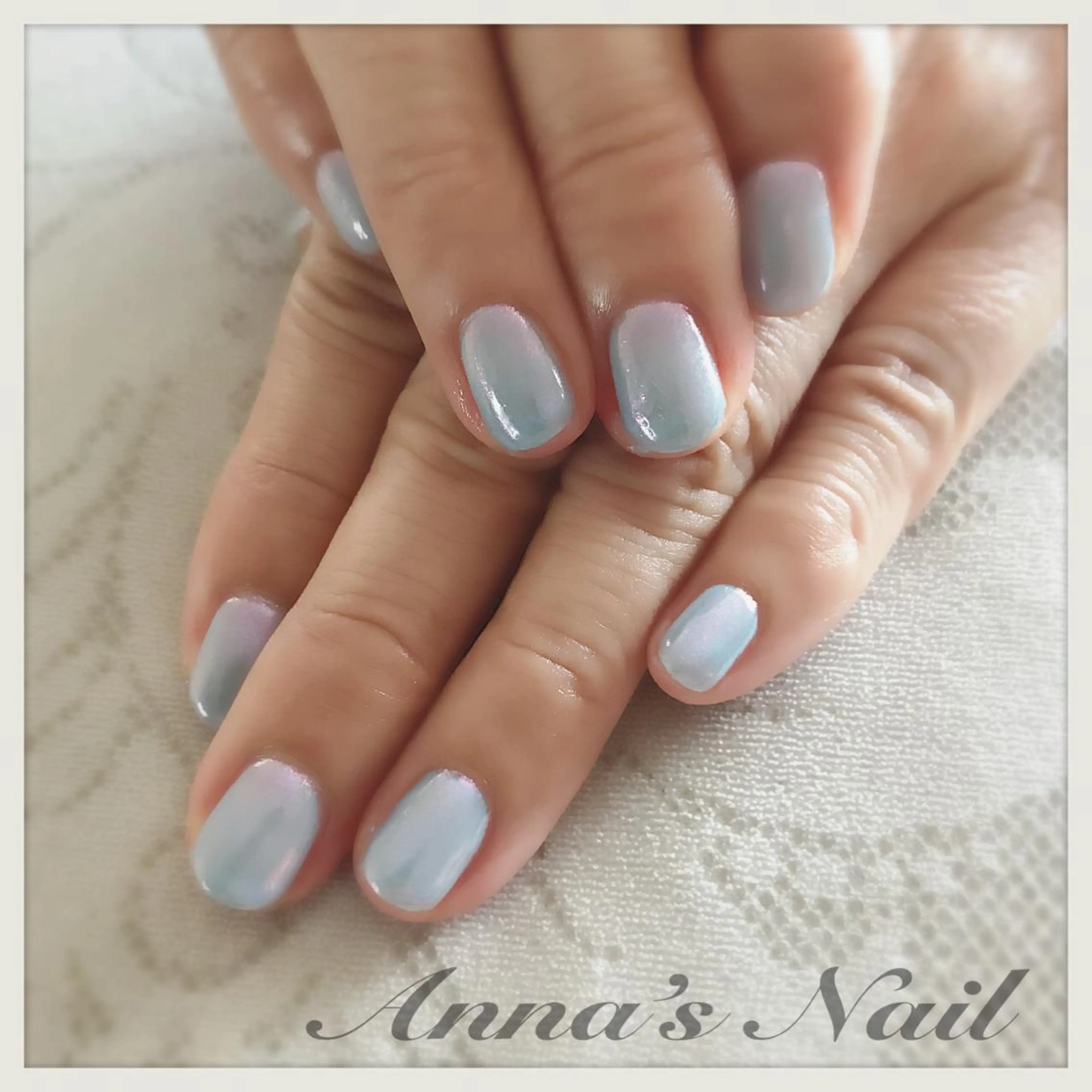 ネイル オーロラネイル フットネイル おそろいネイル ミラーネイル Anna’s Nail所属・清口 杏奈のネイルデザイン