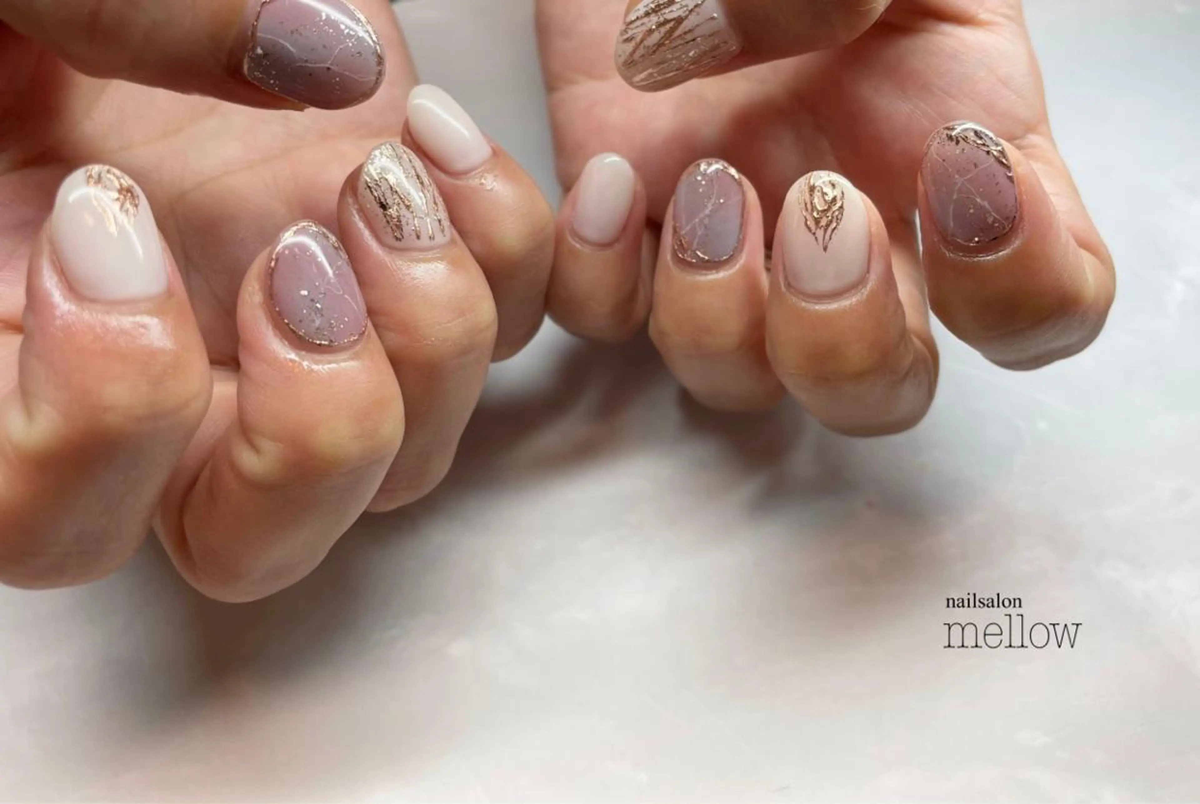 ネイル 大理石ネイル(マーブル) 大山 浩美のネイルデザイン