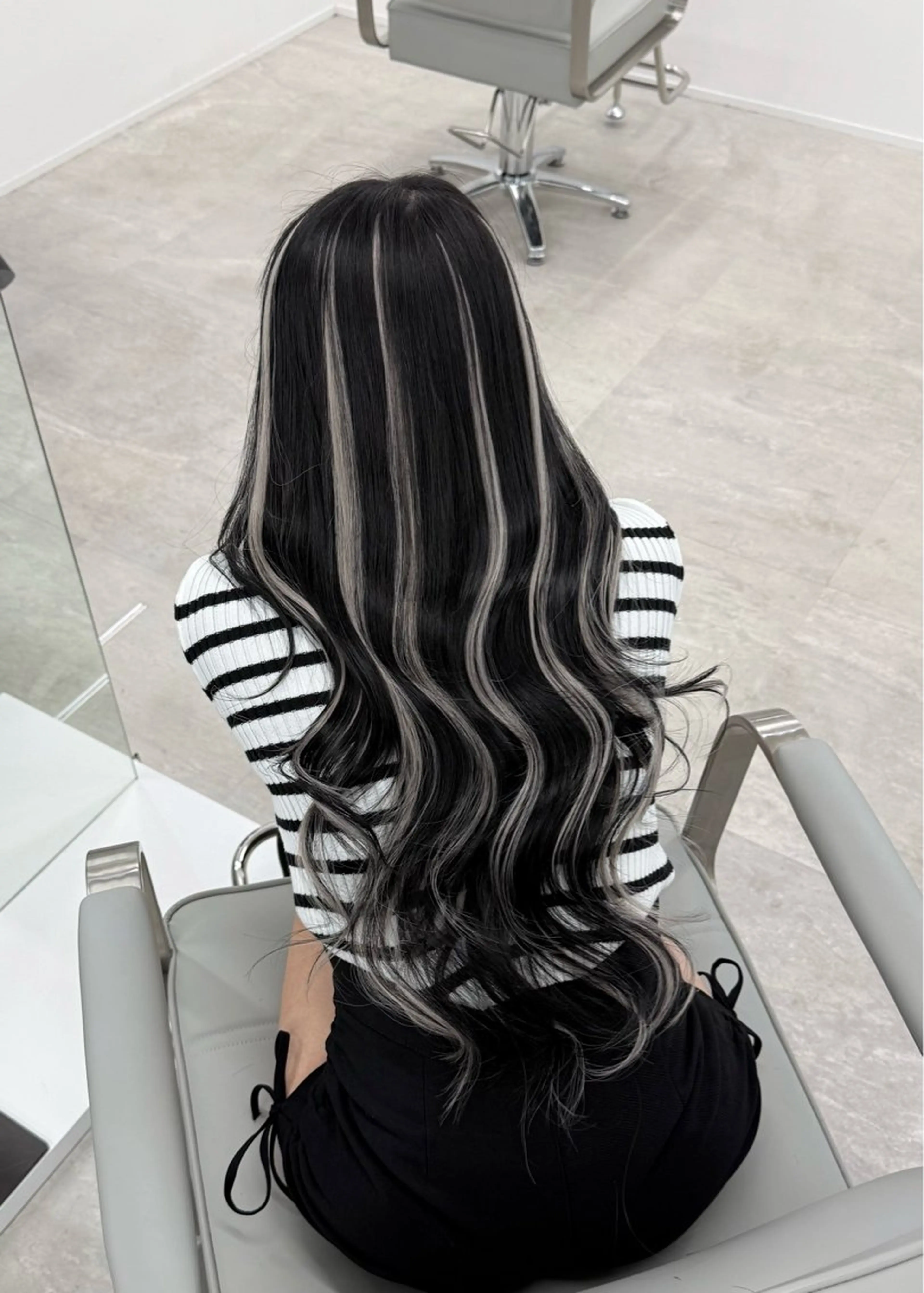 ロング エクステ ハイライト エクステ yuna/透明感 カラー/エクステのヘアスタイル