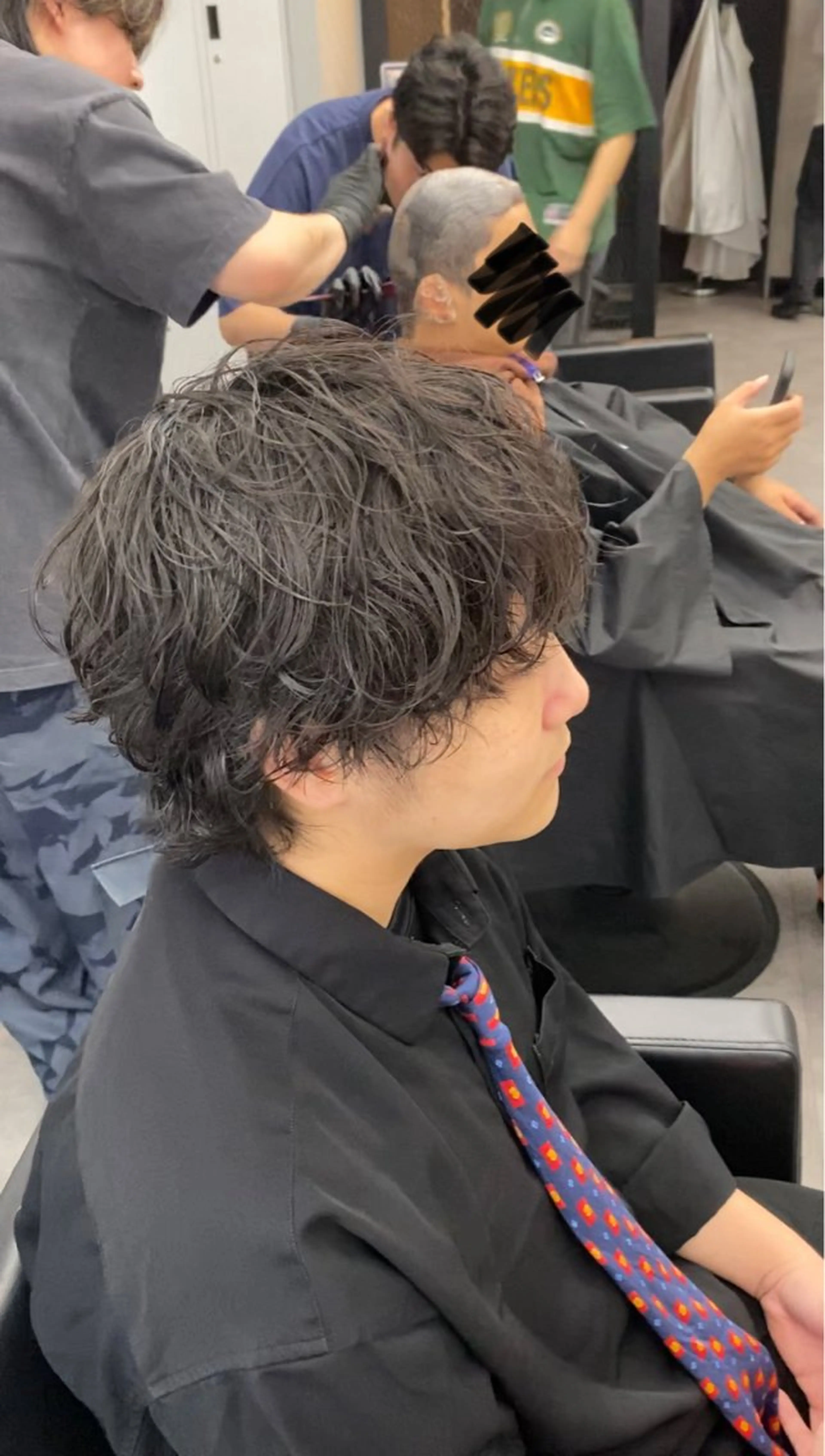 パーマ メンズ メンズパーマ 波巻きパーマ メンズウルフカット ウルフカット カット パーマ RIKIYA👑 北千住メンズ特化👑のヘアスタイル