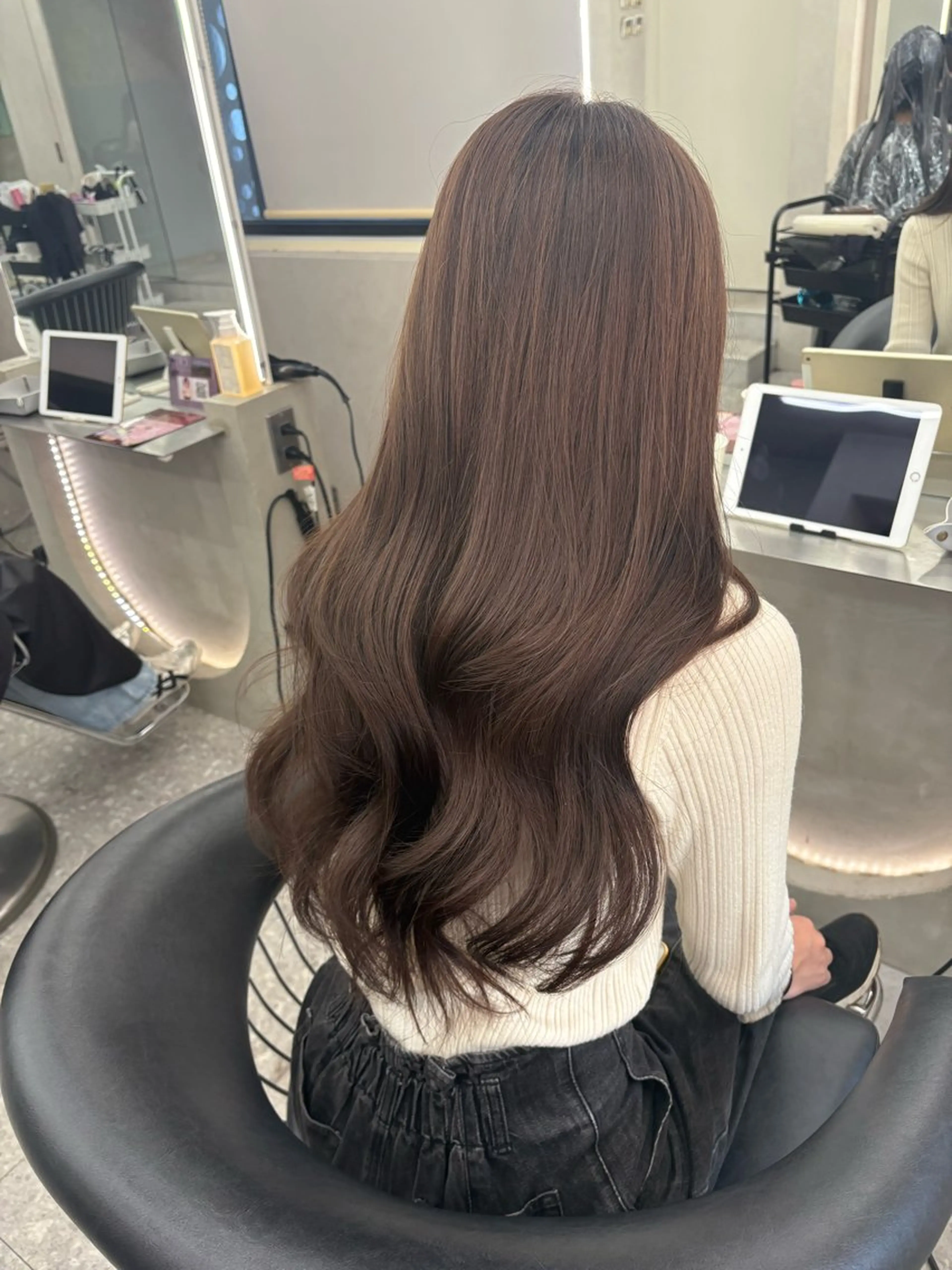 ロング カラー ヘアアレンジ カット ヘアカラー fumika🎀 韓国ヘアのヘアスタイル