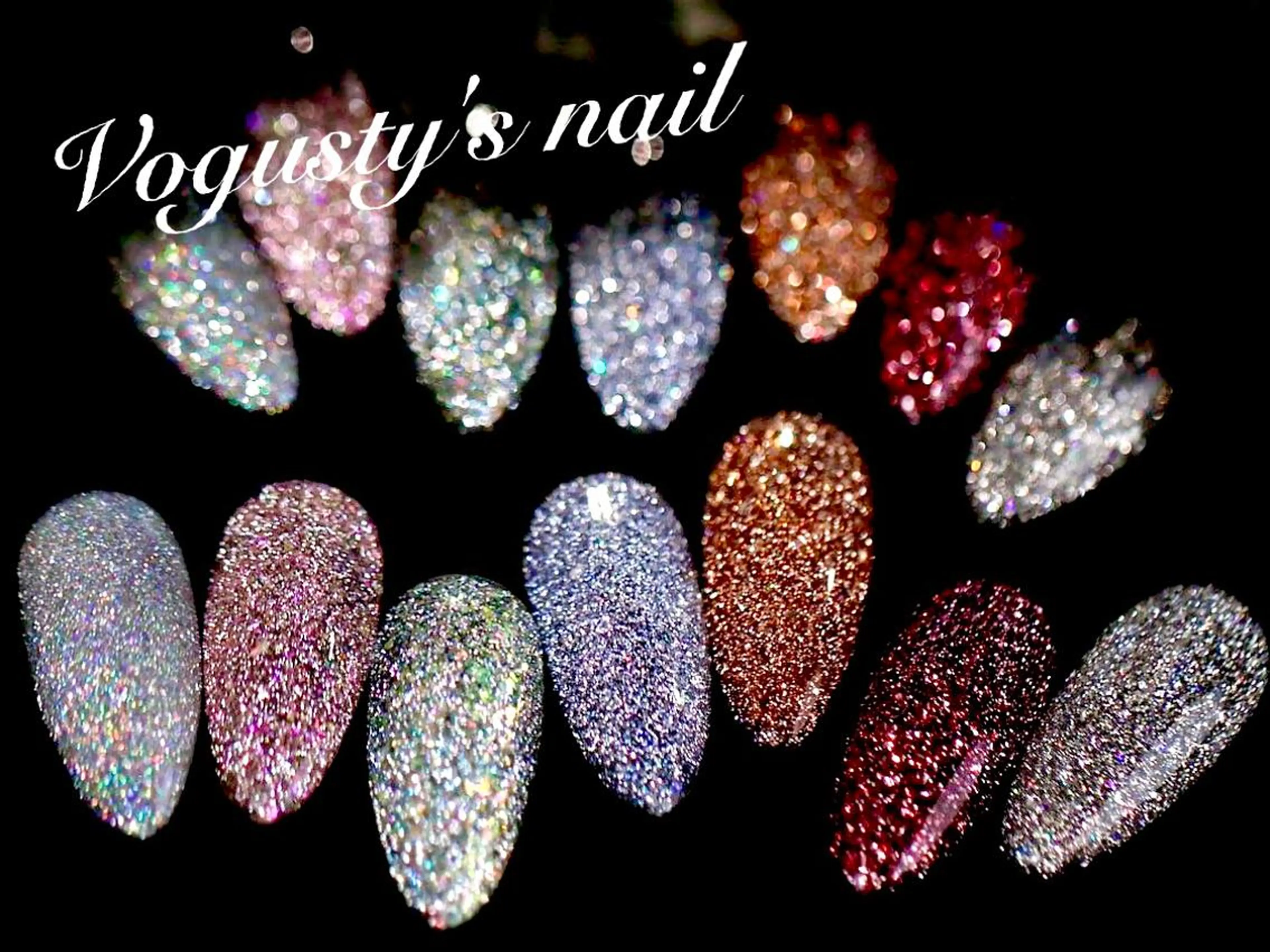 ネイル フラッシュネイル キラキラネイル フットネイル Vogusty's Nail 鶴見店のネイルデザイン