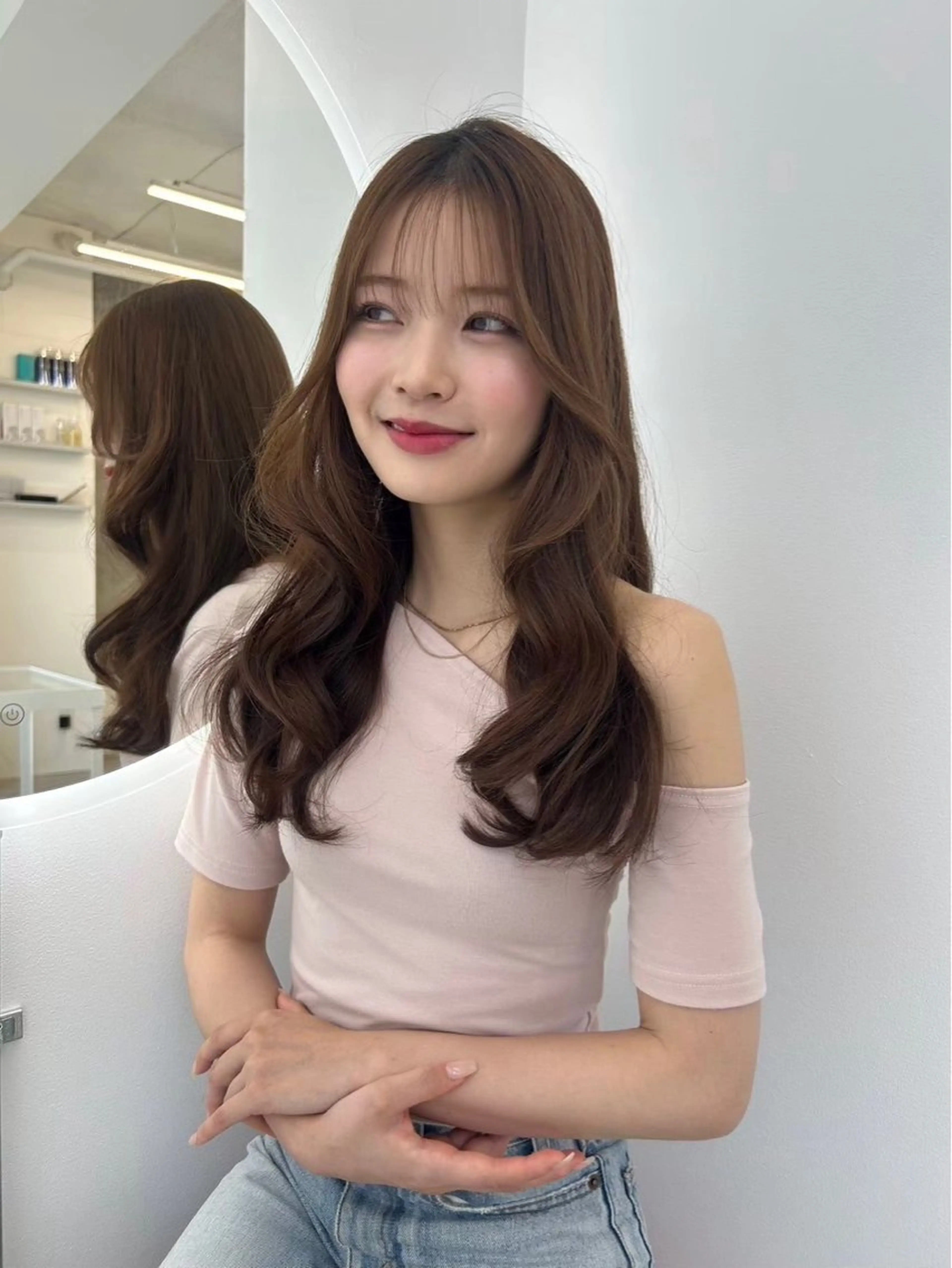 カラー Minori🤎 ナチュラル韓国ヘアのヘアスタイル