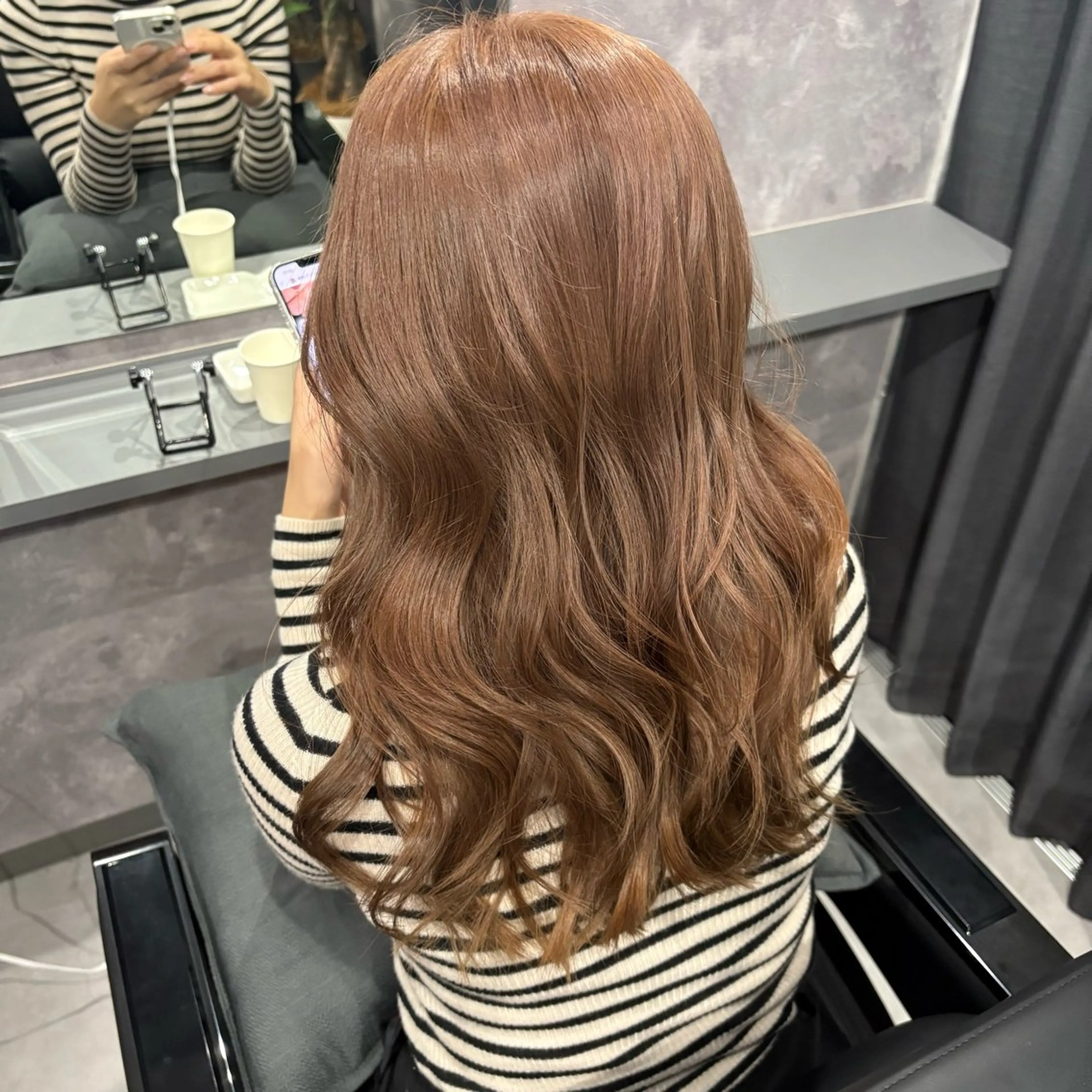 ロング カラー ブラウンカラー 透明感カラー カット ヘアカラー トリートメント nameless miichiのヘアスタイル