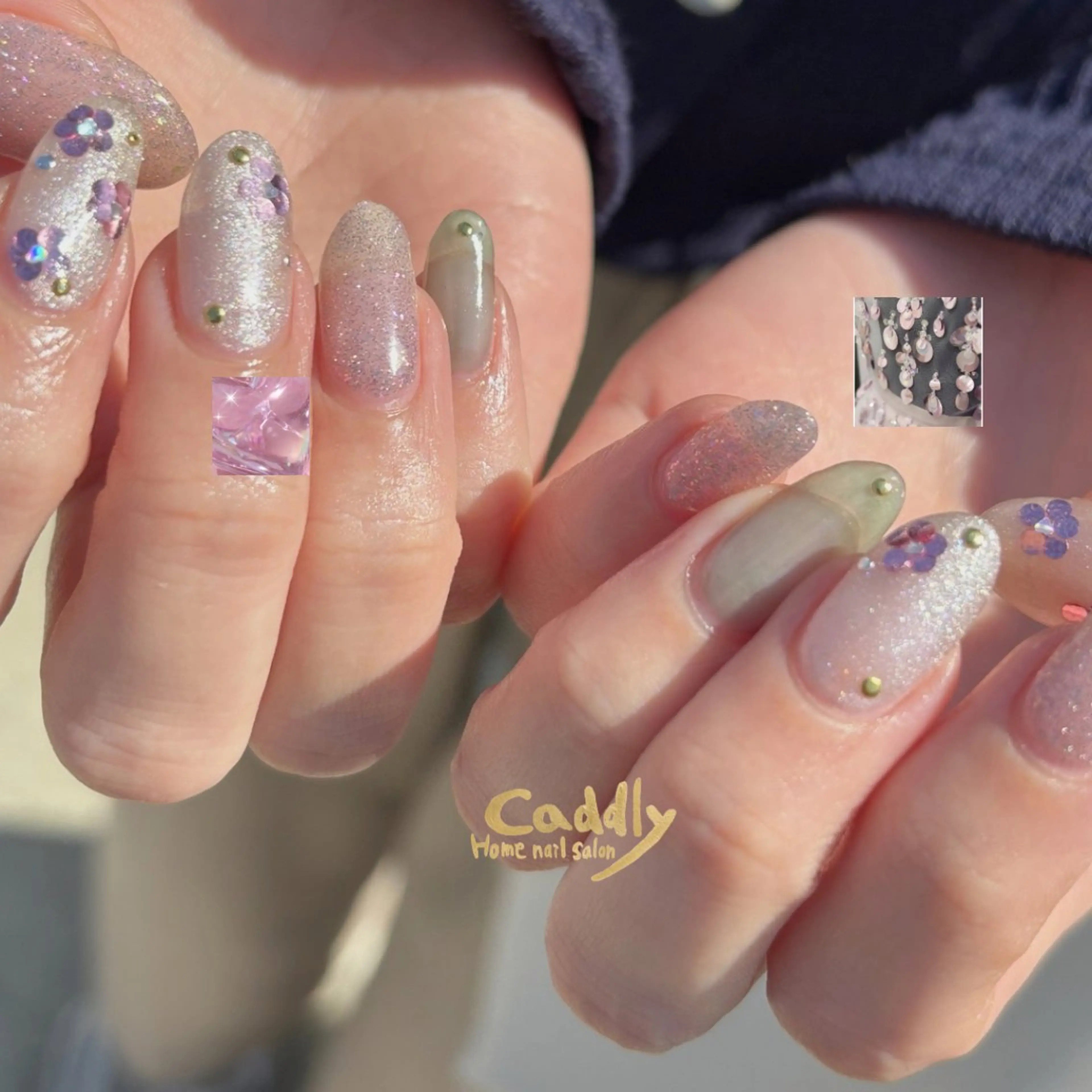 ネイル フラワーネイル ハンドネイル caddly naoのネイルデザイン