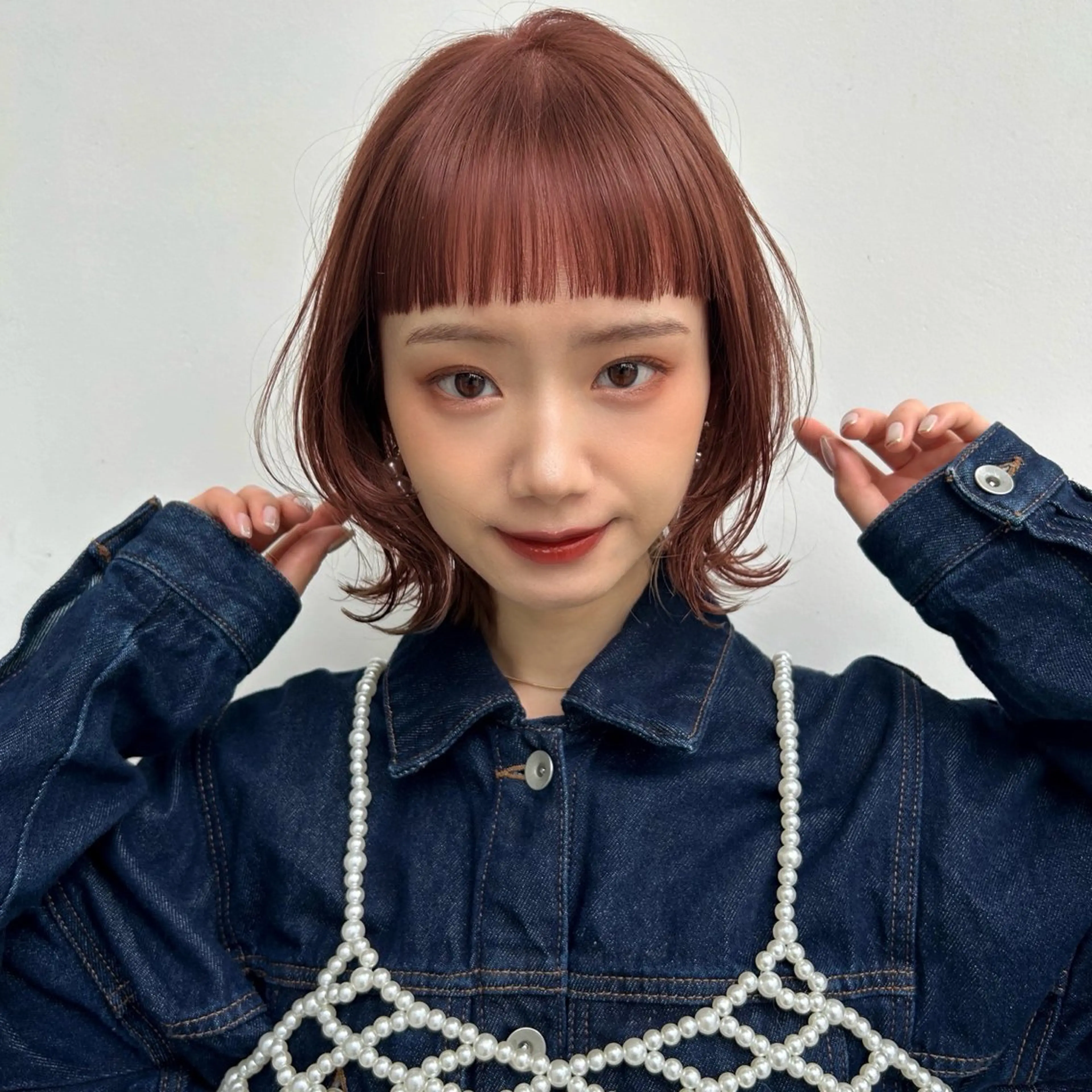 ミディアム ピンクブラウン 🌸透明感/レイヤー / 栗林 彩🌸のヘアスタイル