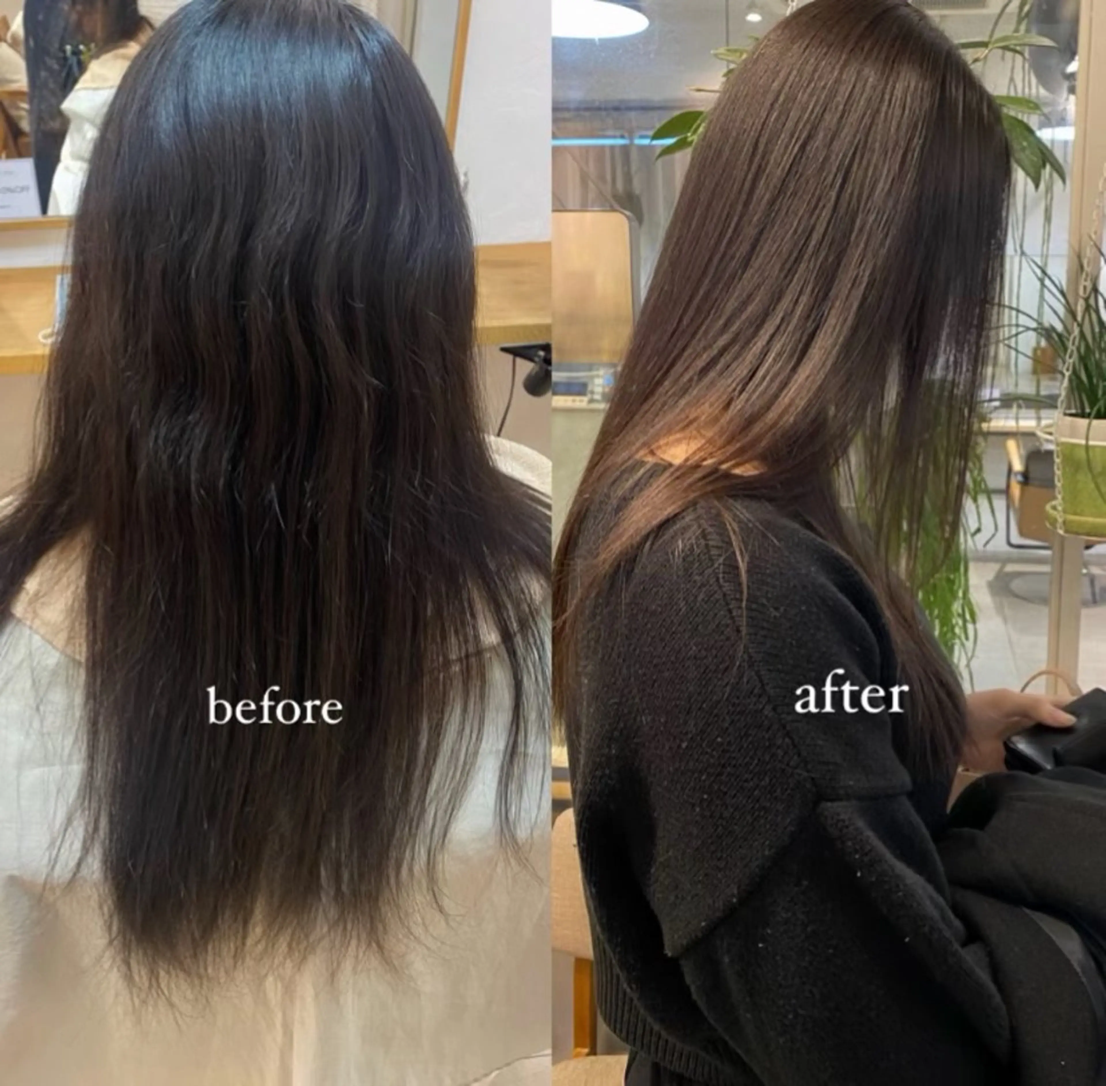 ロング 縮毛矯正 カット 縮毛矯正 艶ストレート/縮毛 カラー🎀♡mariのヘアスタイル