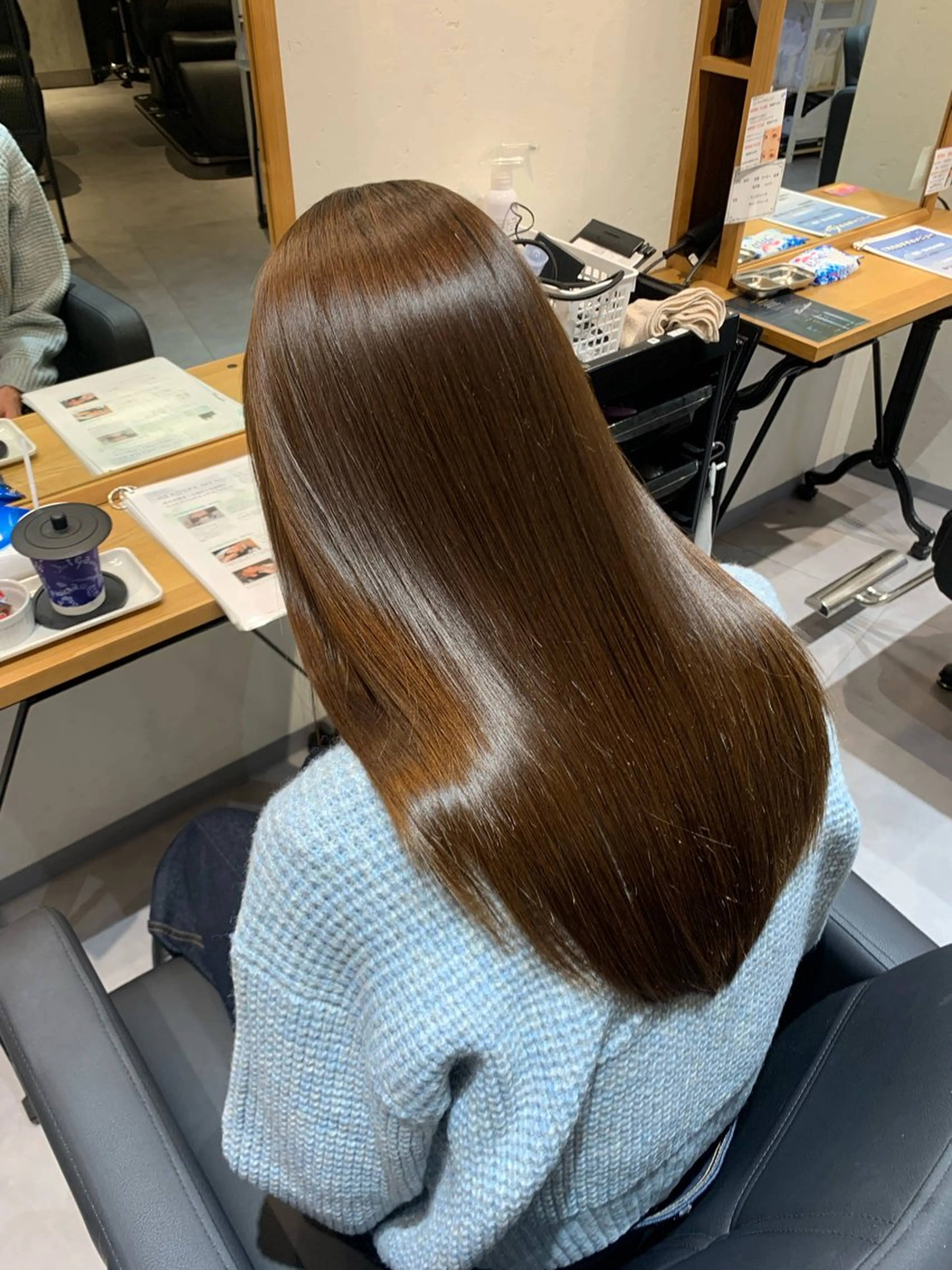 ロング パーマ 髪質改善 ストレートパーマ Dears 香芝店所属・関 優希のヘアスタイル