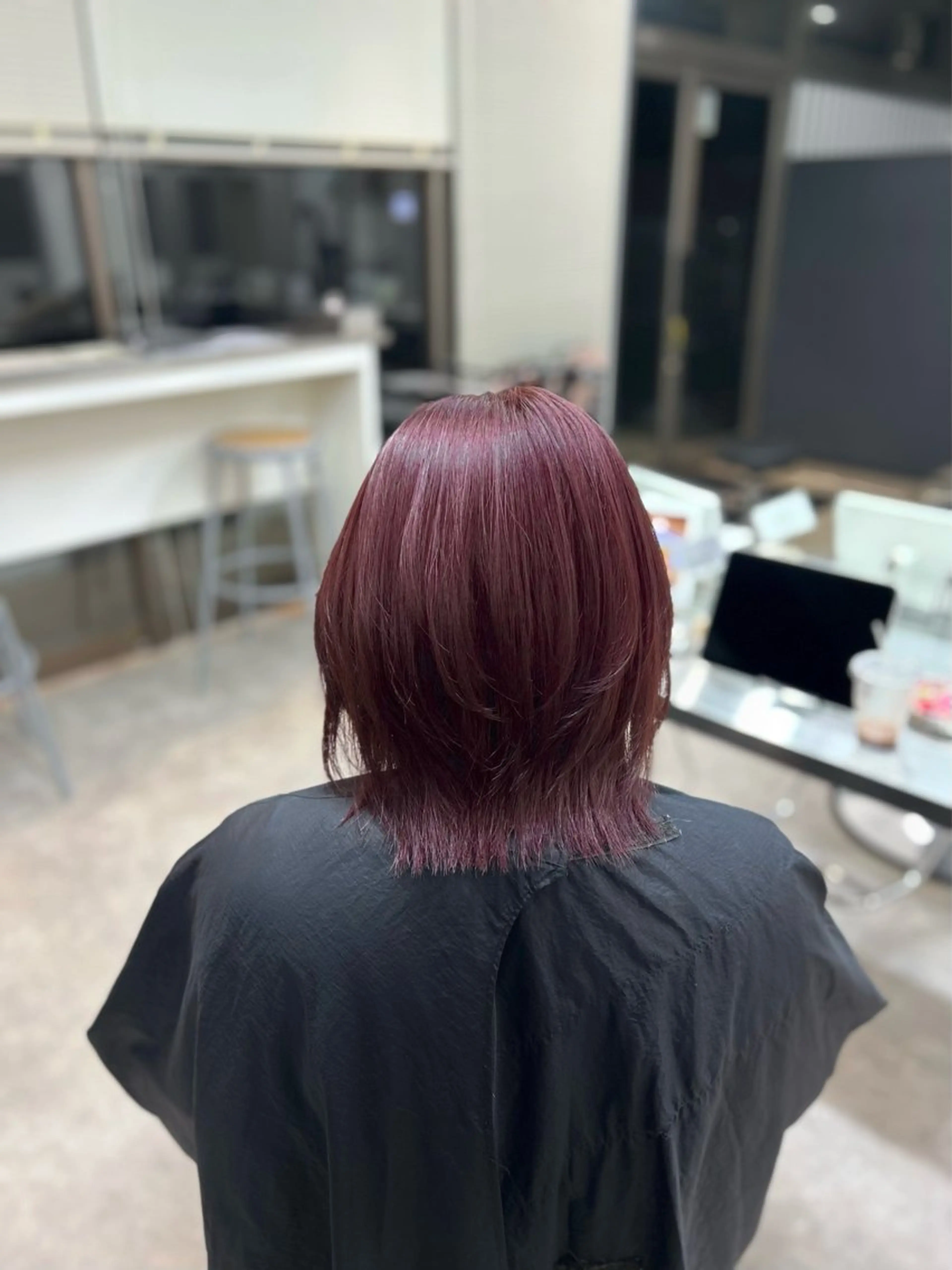 ショート カラー ダブルカラー ピンクカラー ウルフカット REVE所属・小林 円香のヘアスタイル