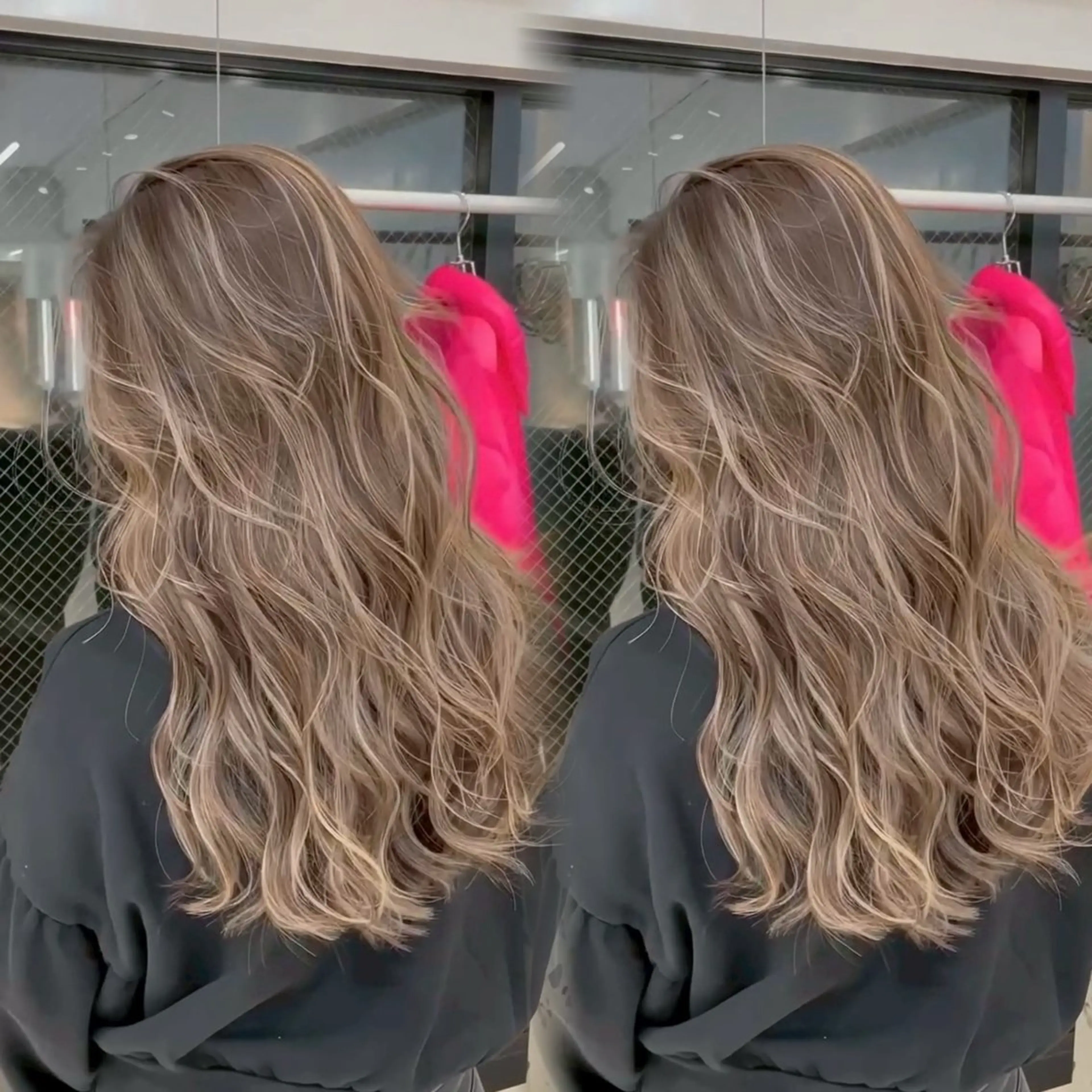 ロング カラー ベージュカラー ハイライトカラー ハイライト ヘアカラー トリートメント 表参道/ハイライト バレイヤージュのヘアスタイル