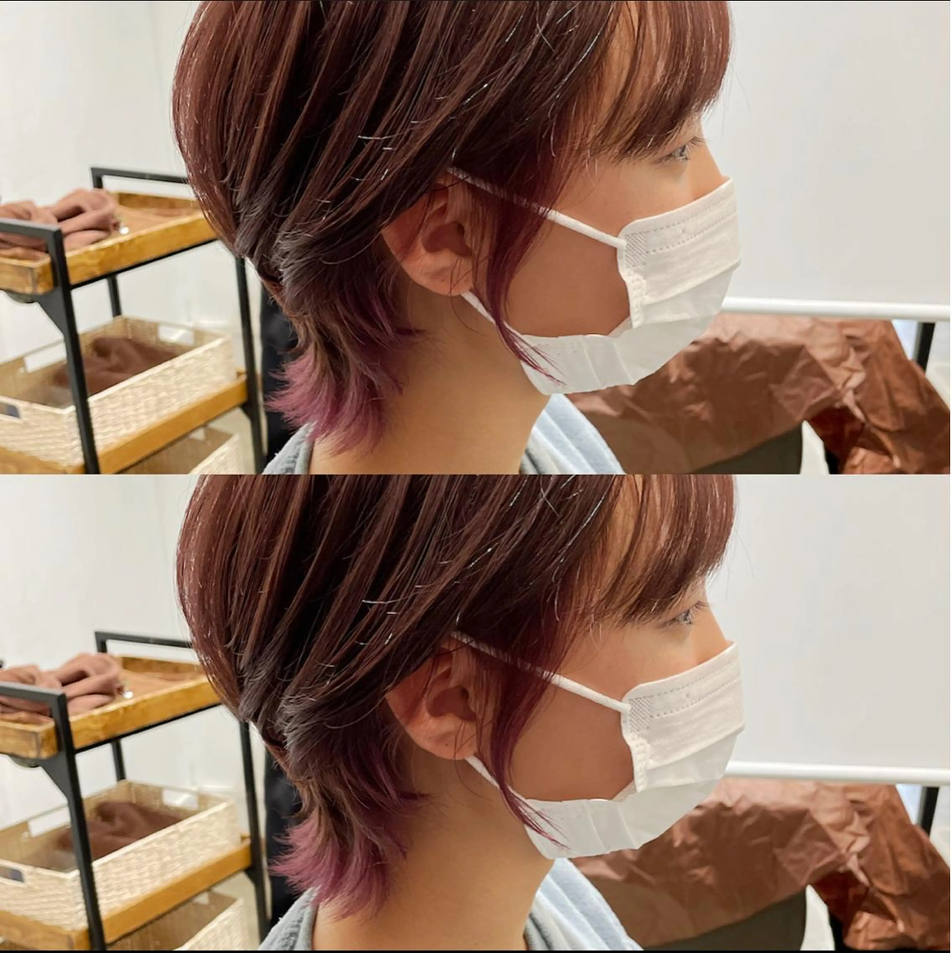 ショート カラー 葵/レイヤーカット/ 韓国風/透明感カラーのヘアスタイル