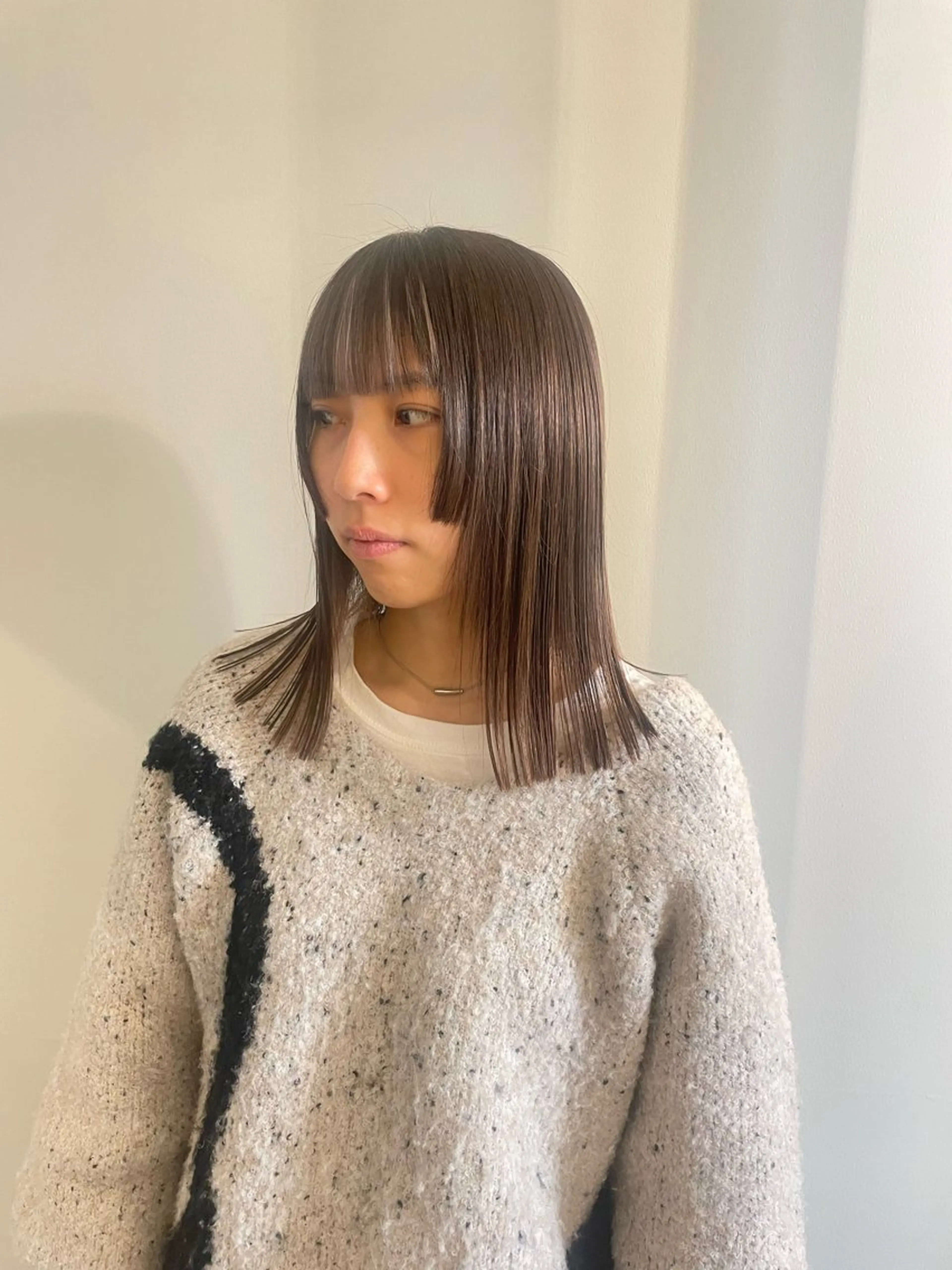 ミディアム カラー インナーカラー ヘアカラー 渋谷 留菜のヘアスタイル