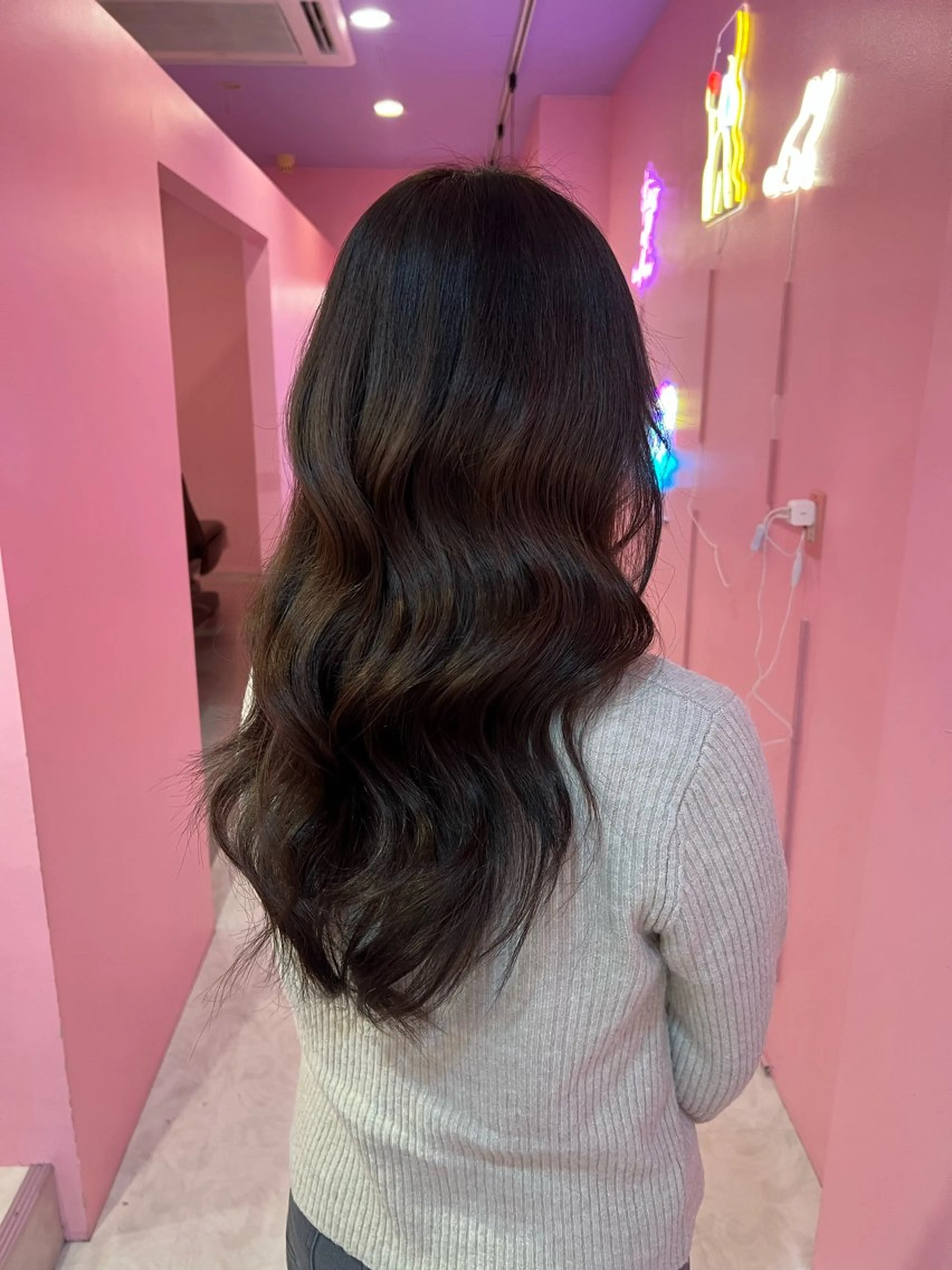 ロング カット ヘアカラー トリートメント 紙屋町ショート /ボブ　パーマ河内蓮のヘアスタイル