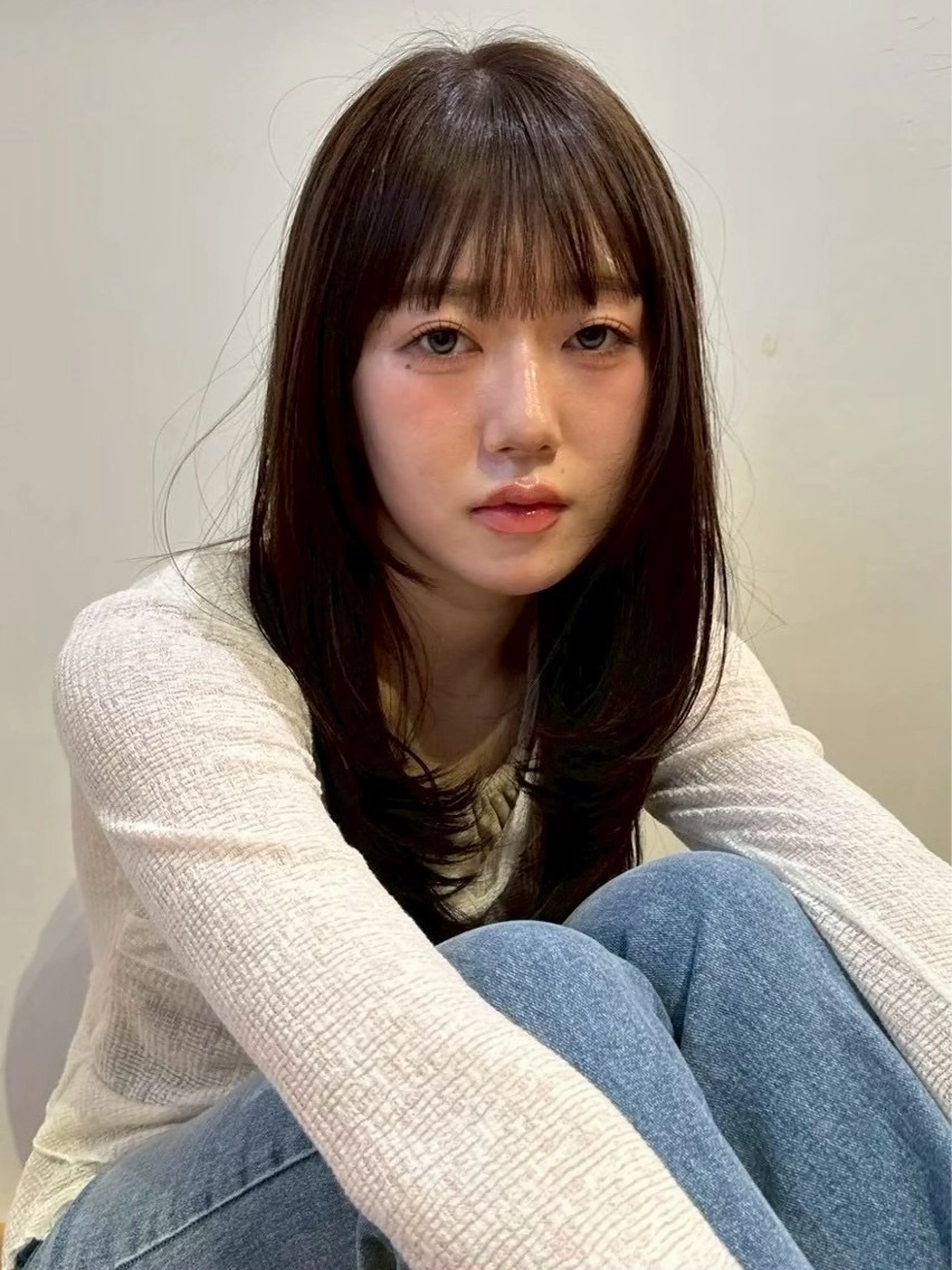 ロング 髪質改善 縮毛矯正 トリートメント カット ヘアカラー トリートメント nok所属・nok Osakaのヘアスタイル