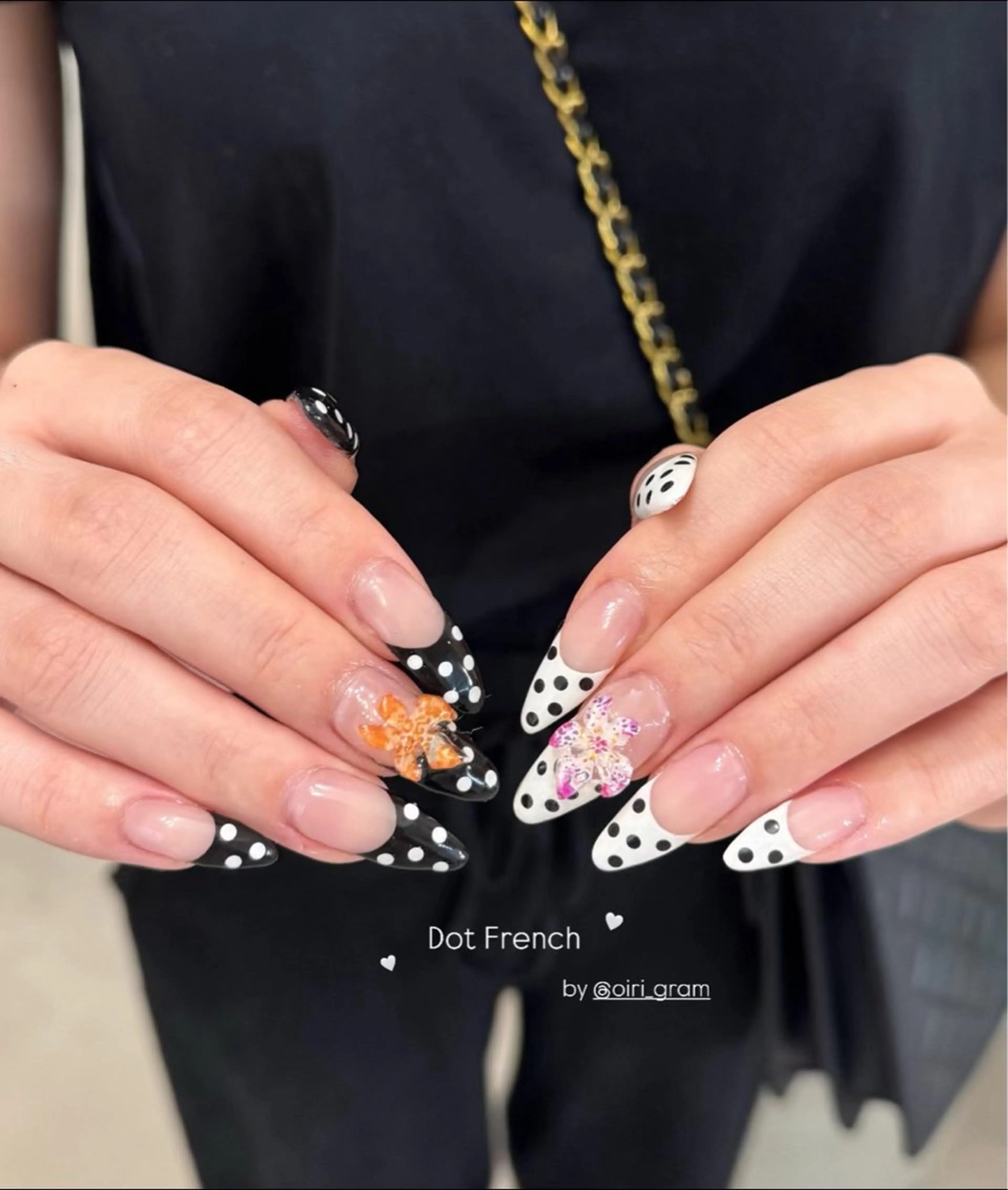 ネイル アートネイル ドット 持ち込み ハンドネイル Nail Salon enn所属・🫧RISA🫧 énn |四条烏丸のネイルデザイン