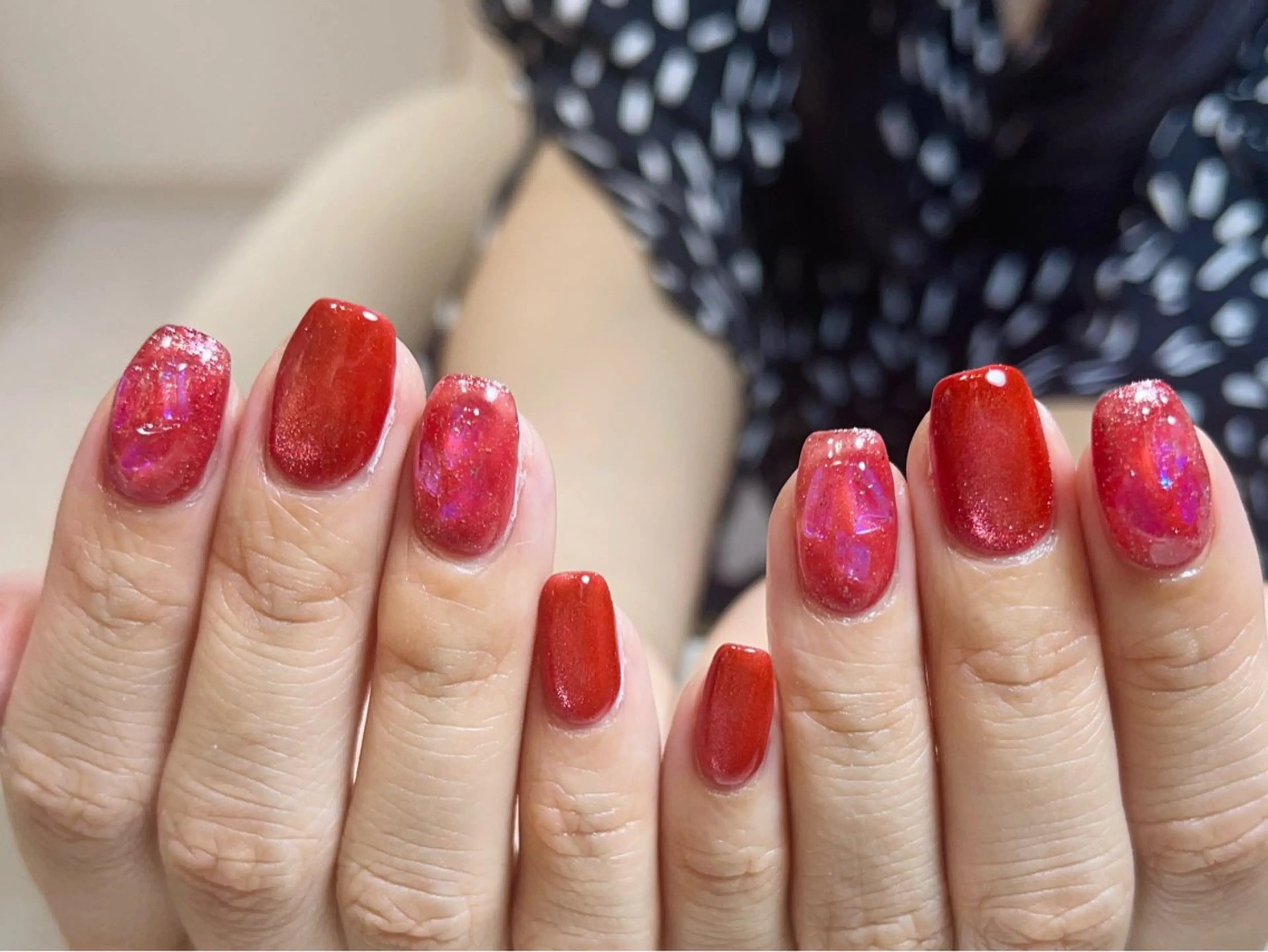 ネイル フレンチネイル ガーリー ガラスフレンチ 韓国ネイル ロングネイル ハンドネイル Venusパラジェル 長さだし専門店のネイルデザイン