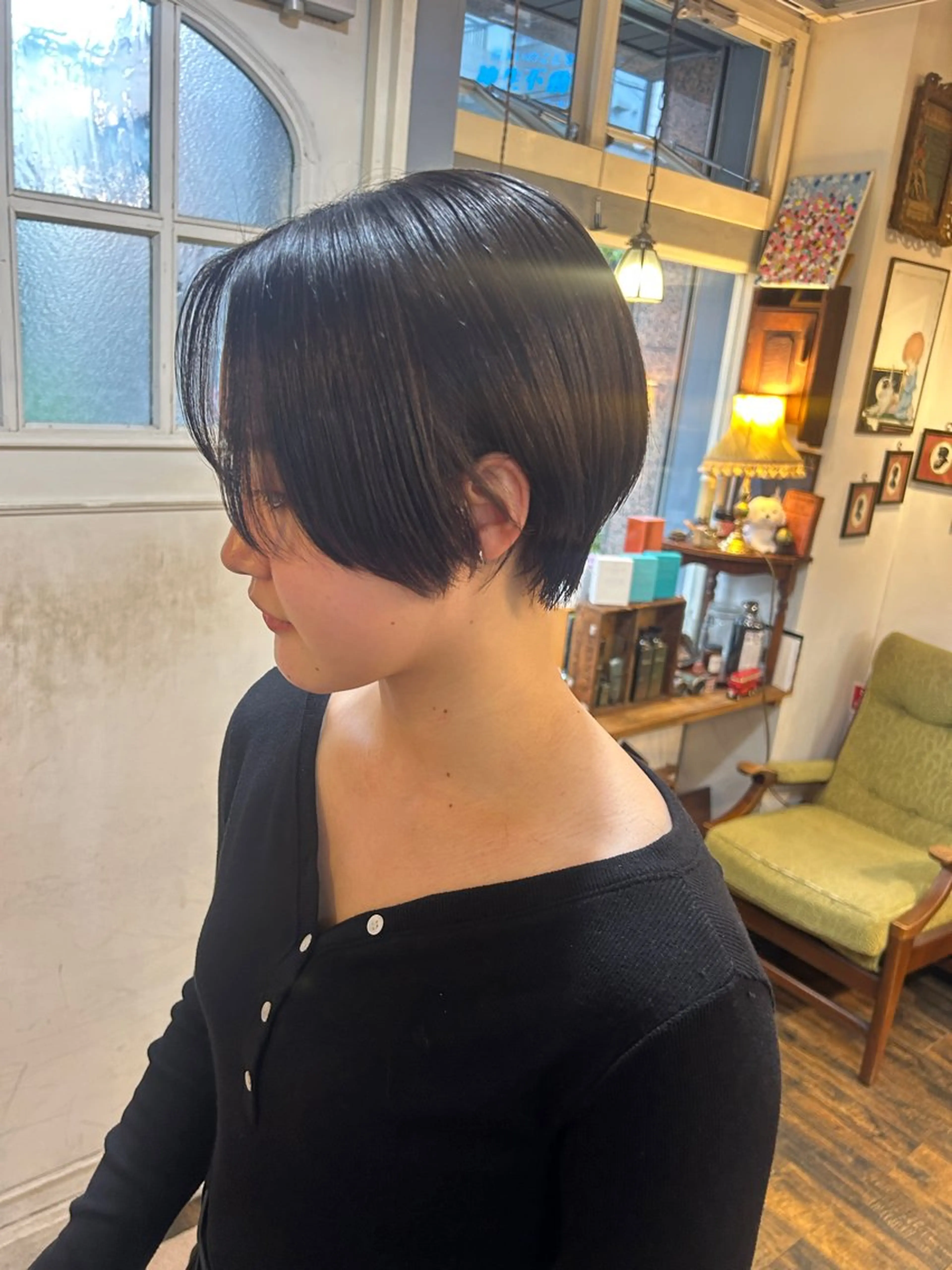 ショート カラー ショートヘア カット ヘアカラー トリートメント ヘッドスパ 清水千優/パーマ/透 明感カラー/メンズのヘアスタイル