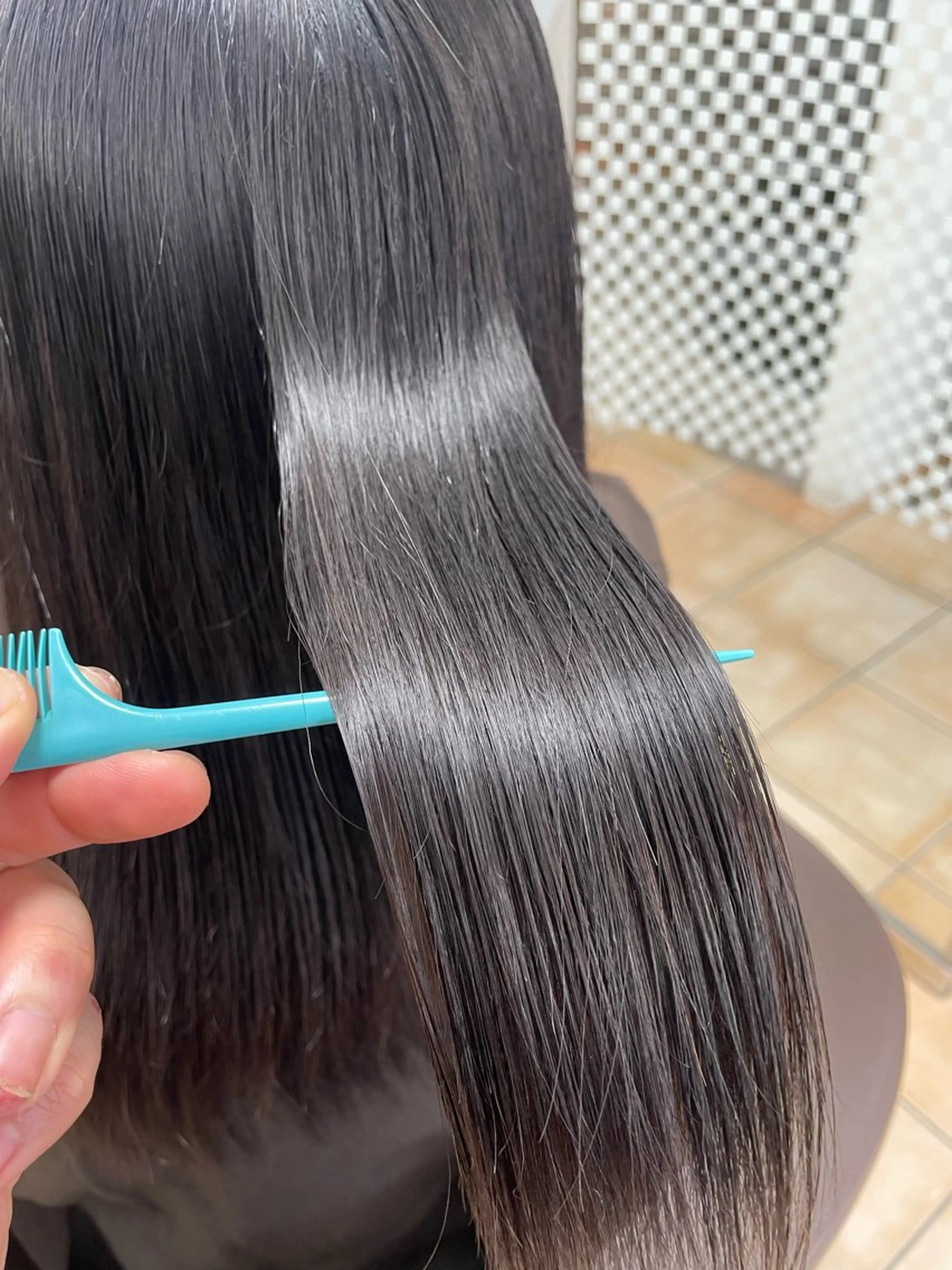 ロング 縮毛矯正 前田圭哉/ストレート /艶髪/艶カラーのヘアスタイル