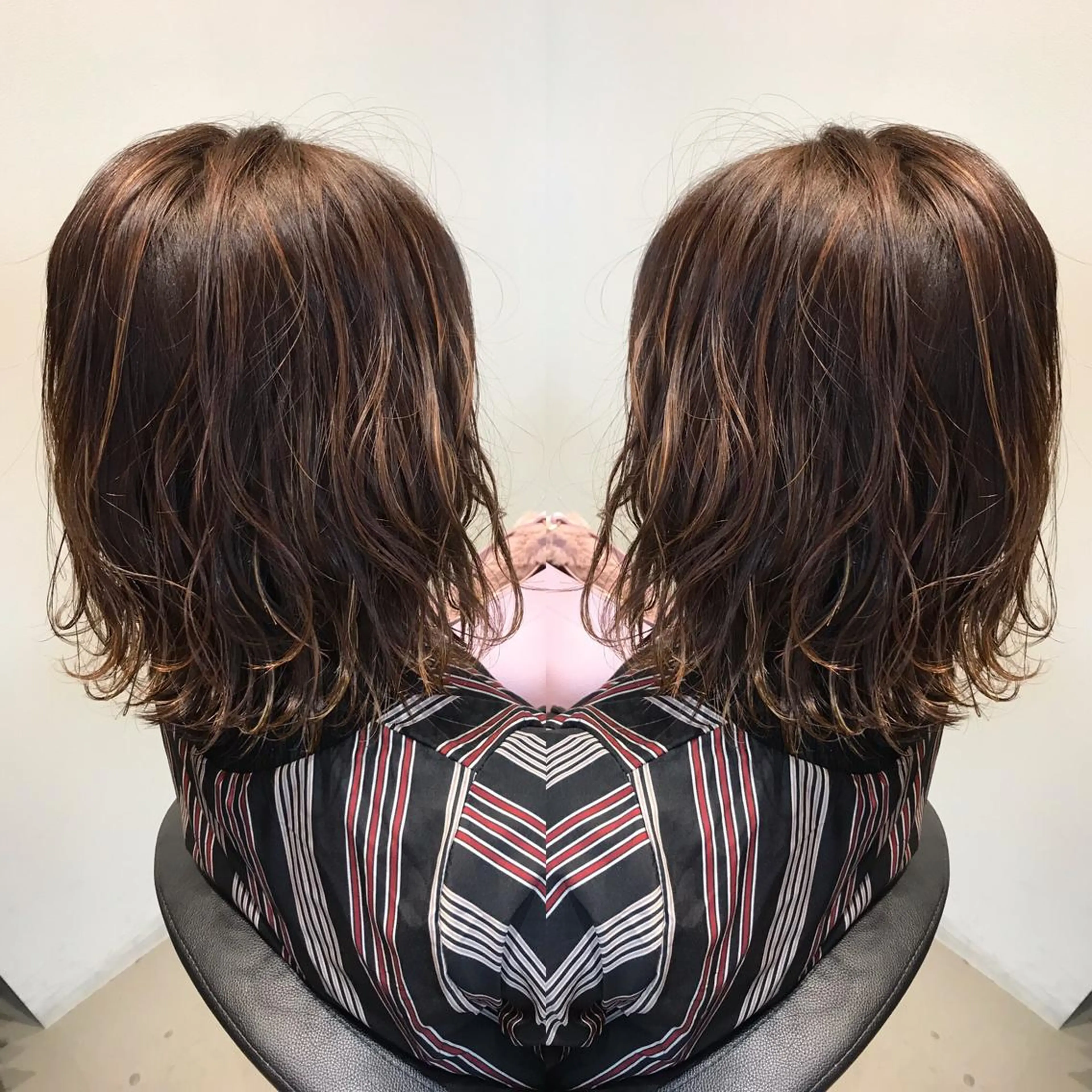 ミディアム カラー ベージュカラー ブラウンカラー ブラウンベージュ 透明感カラー 大久保 隆蔵のヘアスタイル