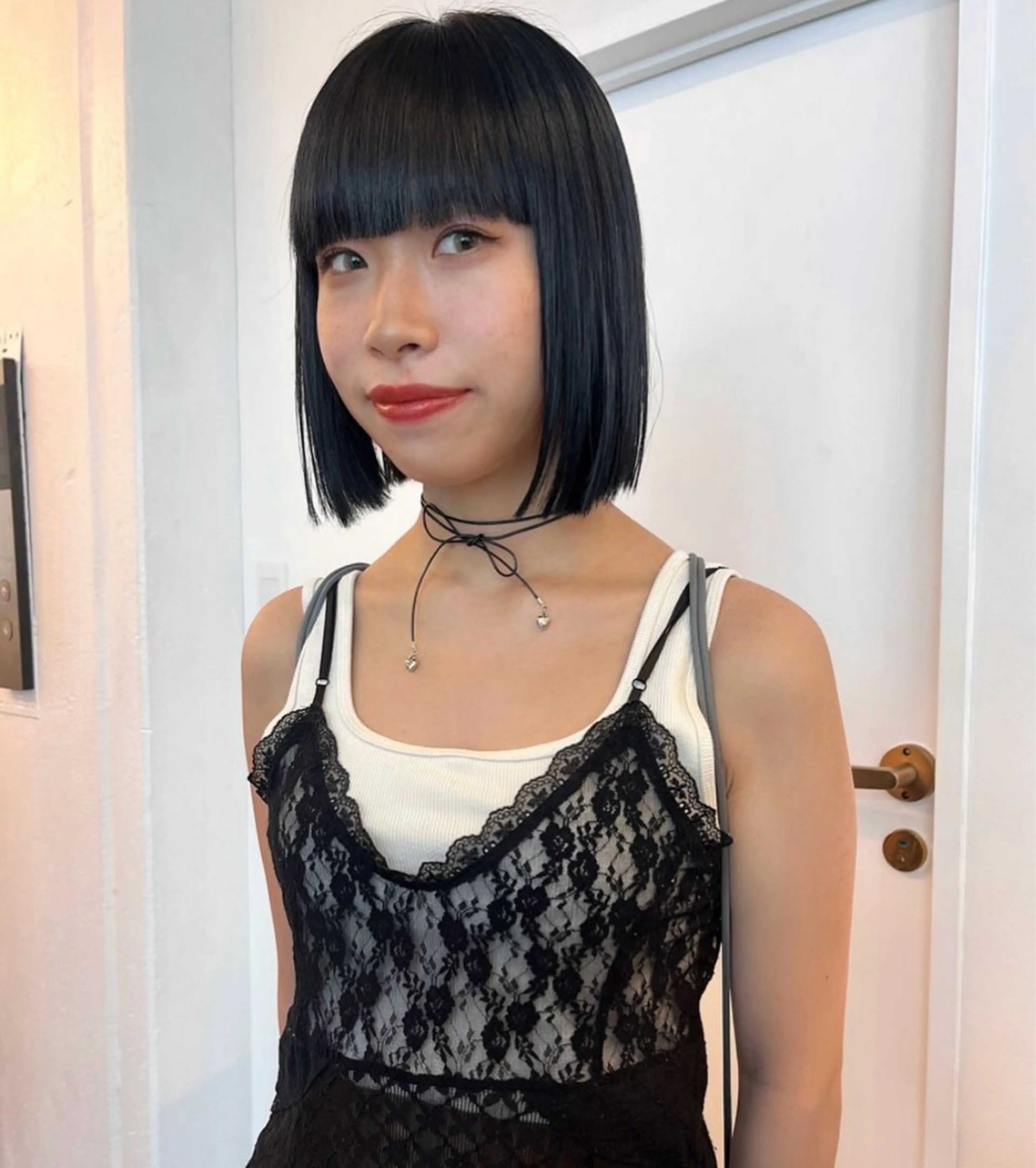 カラー 黒髪 ブルーカラー ブルーブラック 透明感カラー yuzu /韓国ヘア / 透明感カラー🎀のヘアスタイル