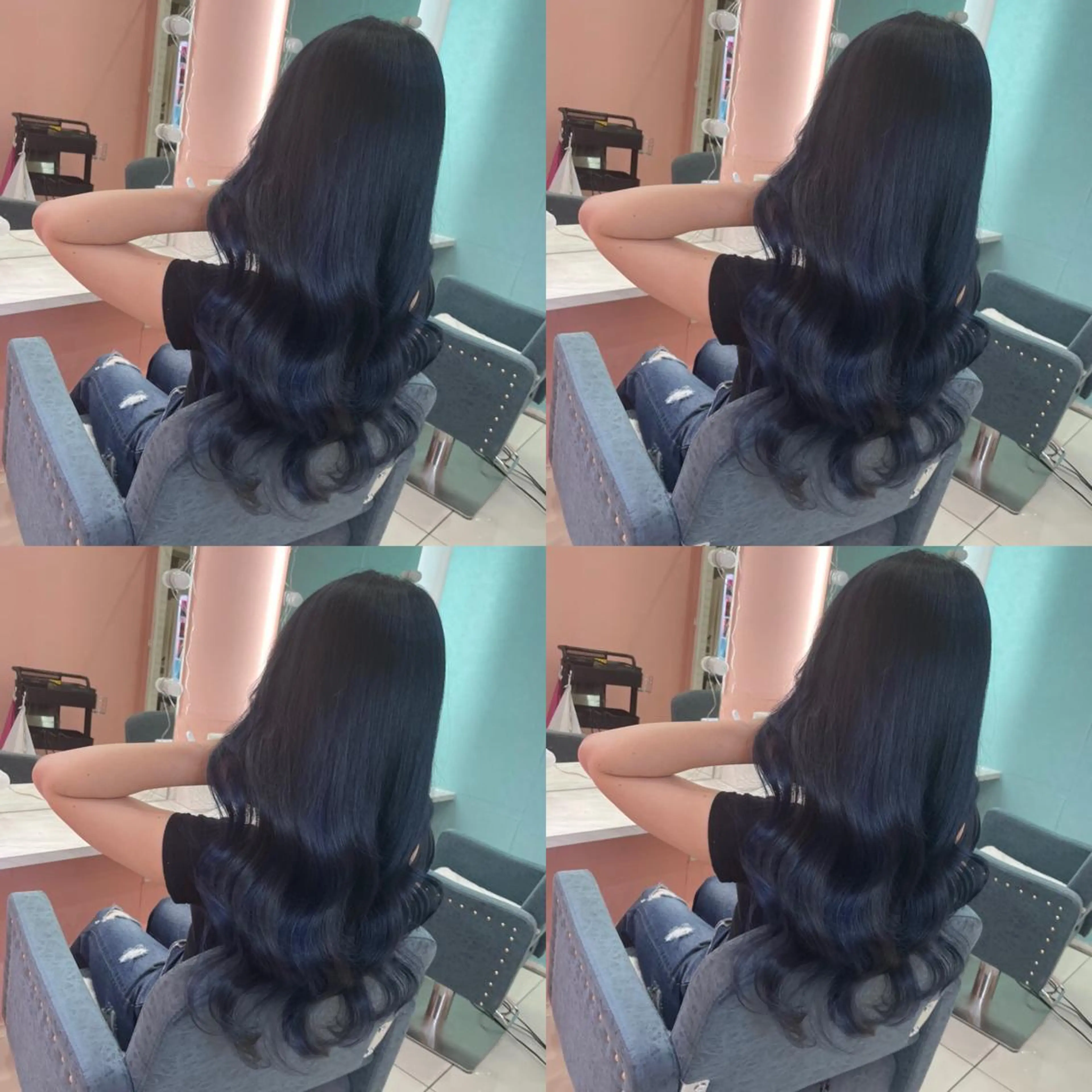 ロング カラー アディクシーカラー ネイビーカラー 🌷MAYU 🌷のヘアスタイル