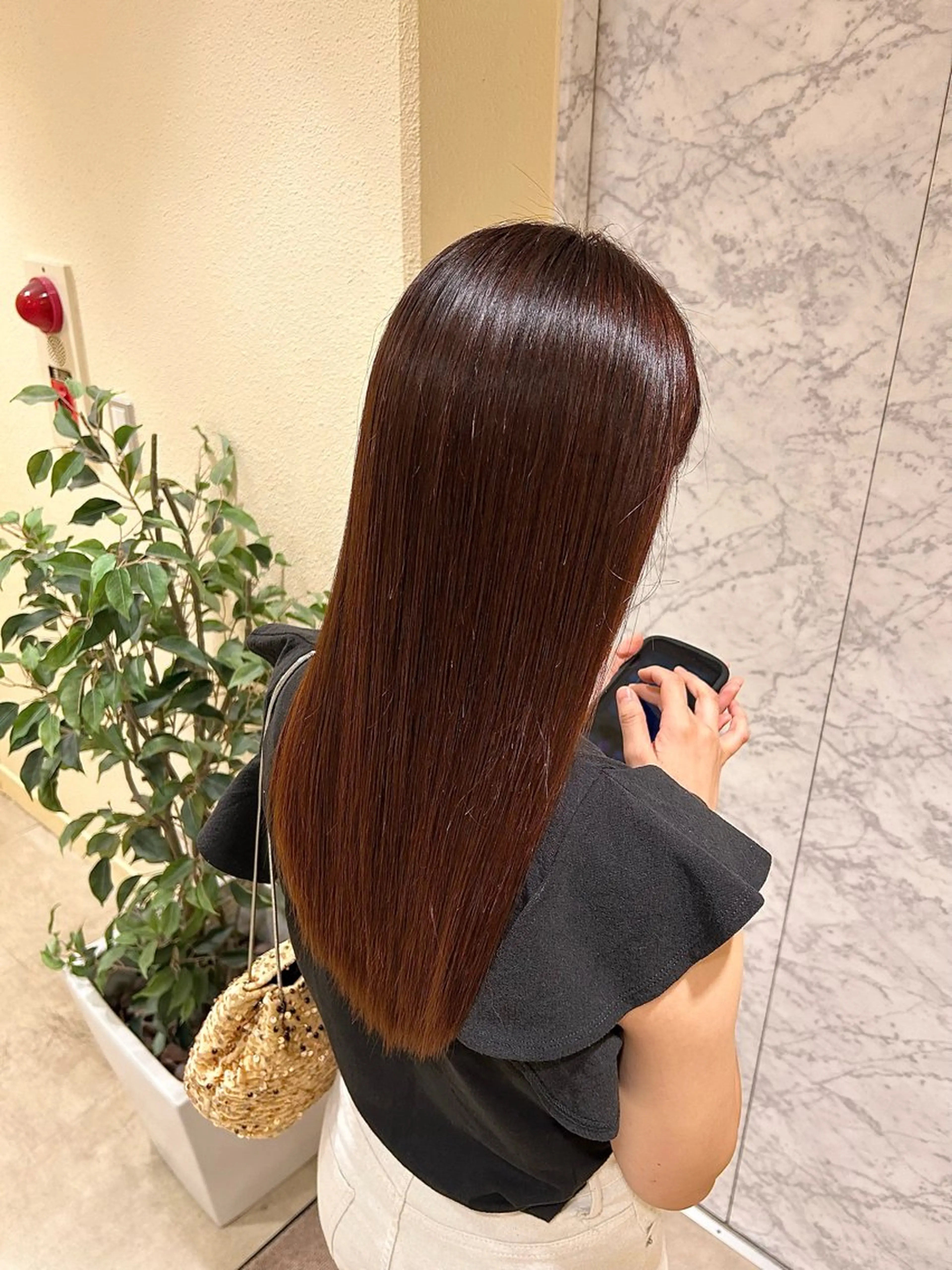 カラー ブリーチ グラデーションカラー ブリーチなしカラー オレンジ ヘアセット/暖色 /レイヤー 山田寛菜のヘアスタイル