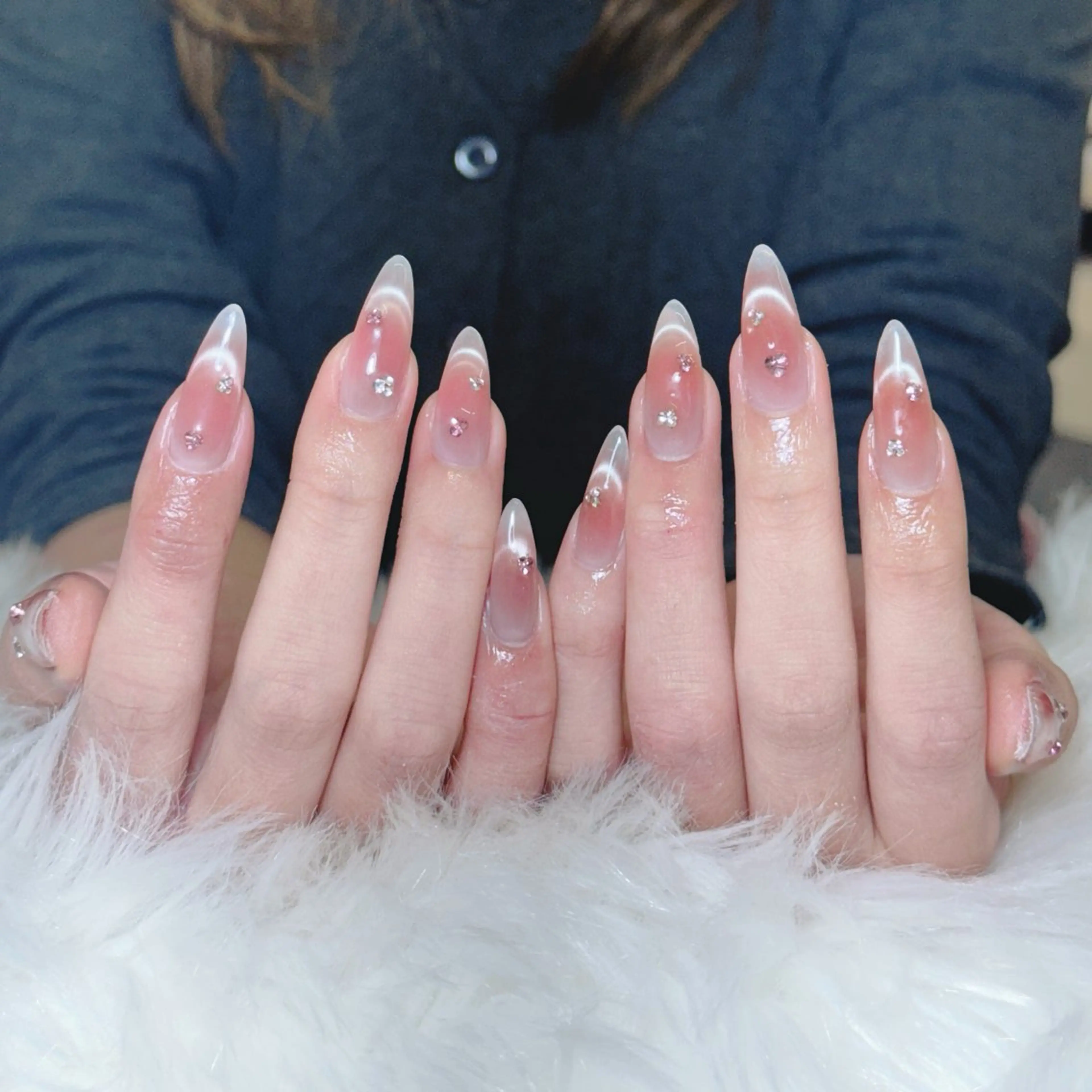 ネイル 韓国ネイル 持ち込み ニュアンスネイル ワンホンネイル ハンドネイル AKIKO NAILのネイルデザイン