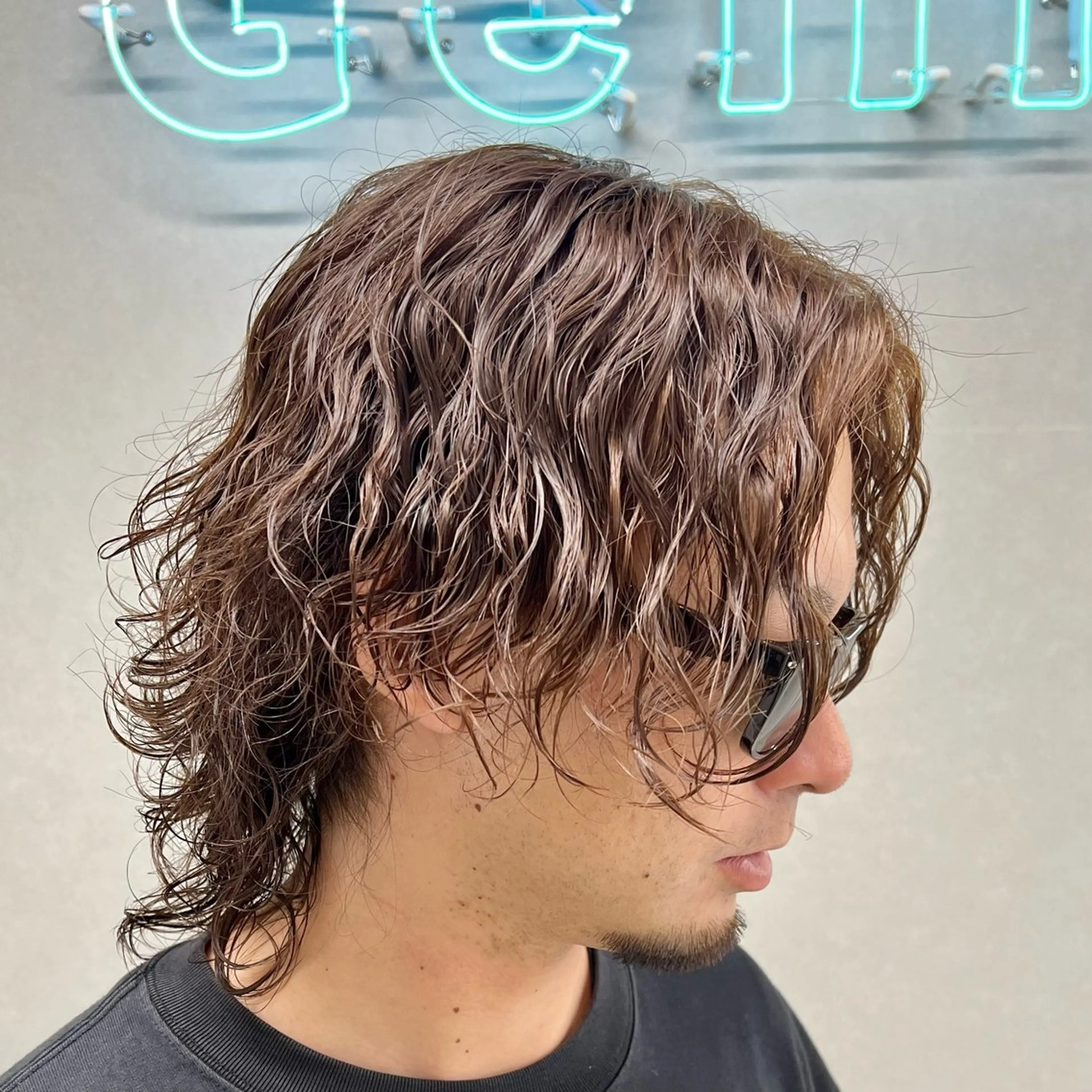 ミディアム パーマ メンズ カット パーマ メンズパーマ名人 TAKUMAのヘアスタイル