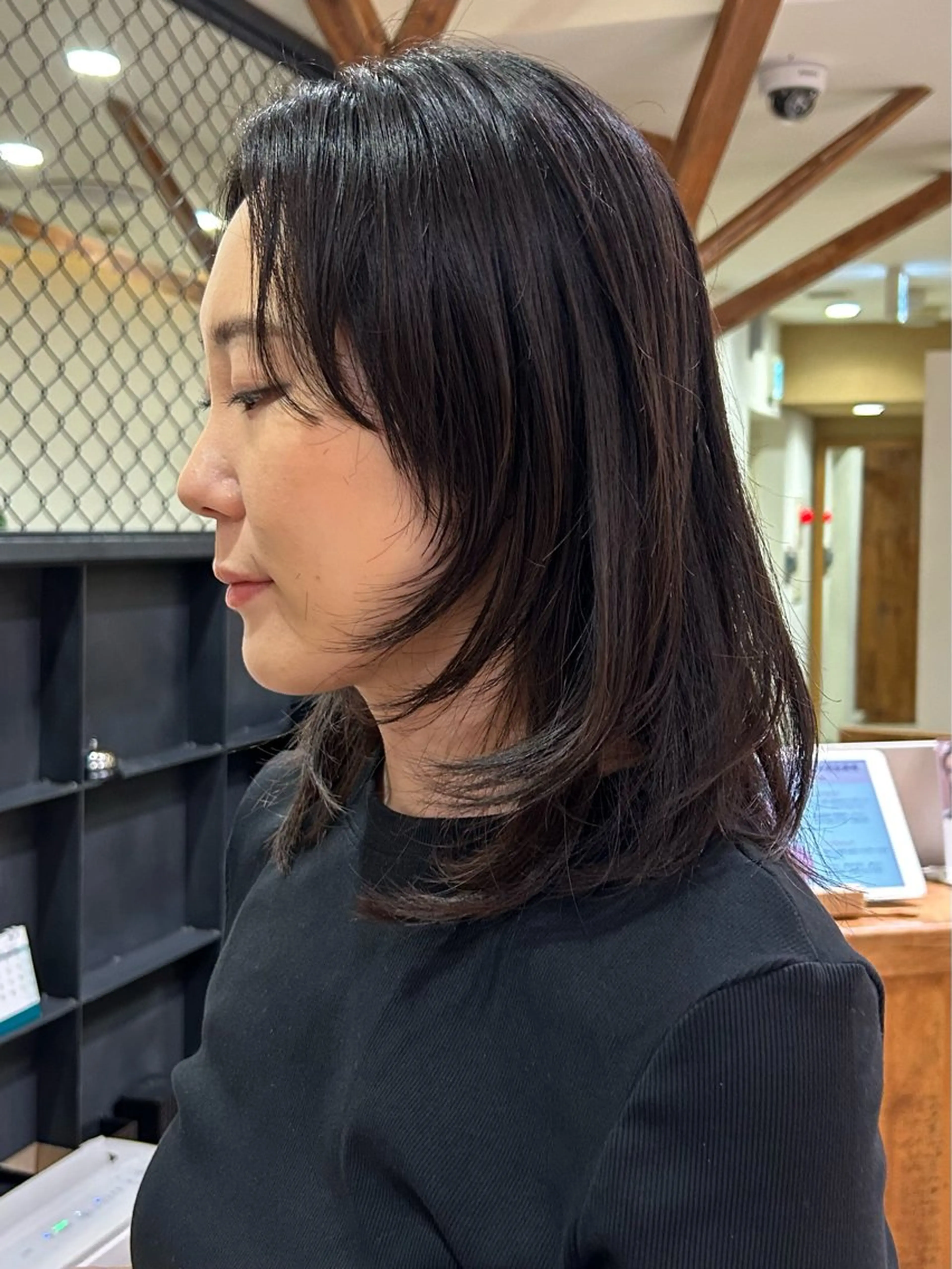 ミディアム カット ボブ/レイヤー 大阪梅田/きょうかのヘアスタイル