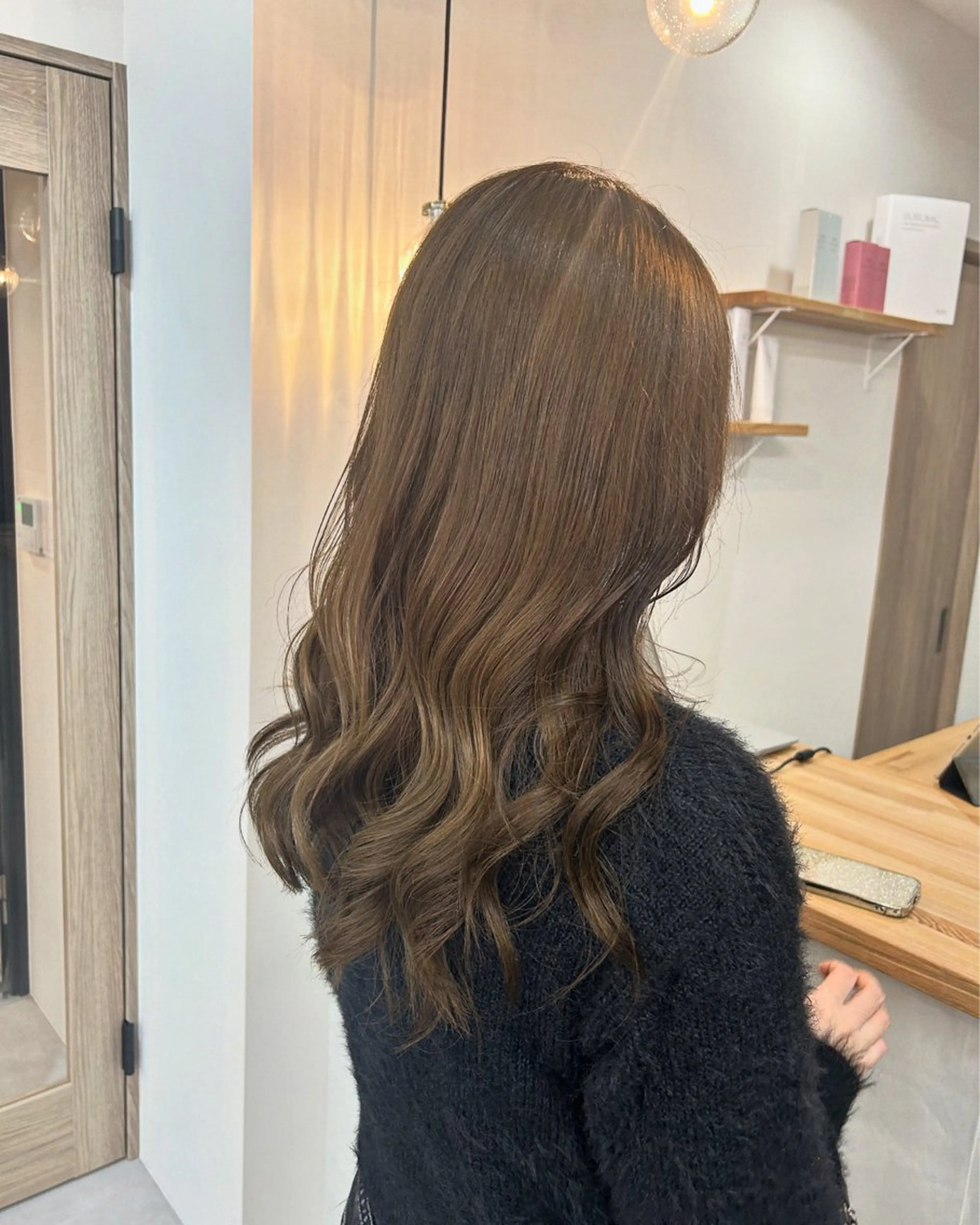 ロング カラー ブリーチ カット ヘアカラー トリートメント 後藤紗英/髪質改善 /オリーブベージュのヘアスタイル