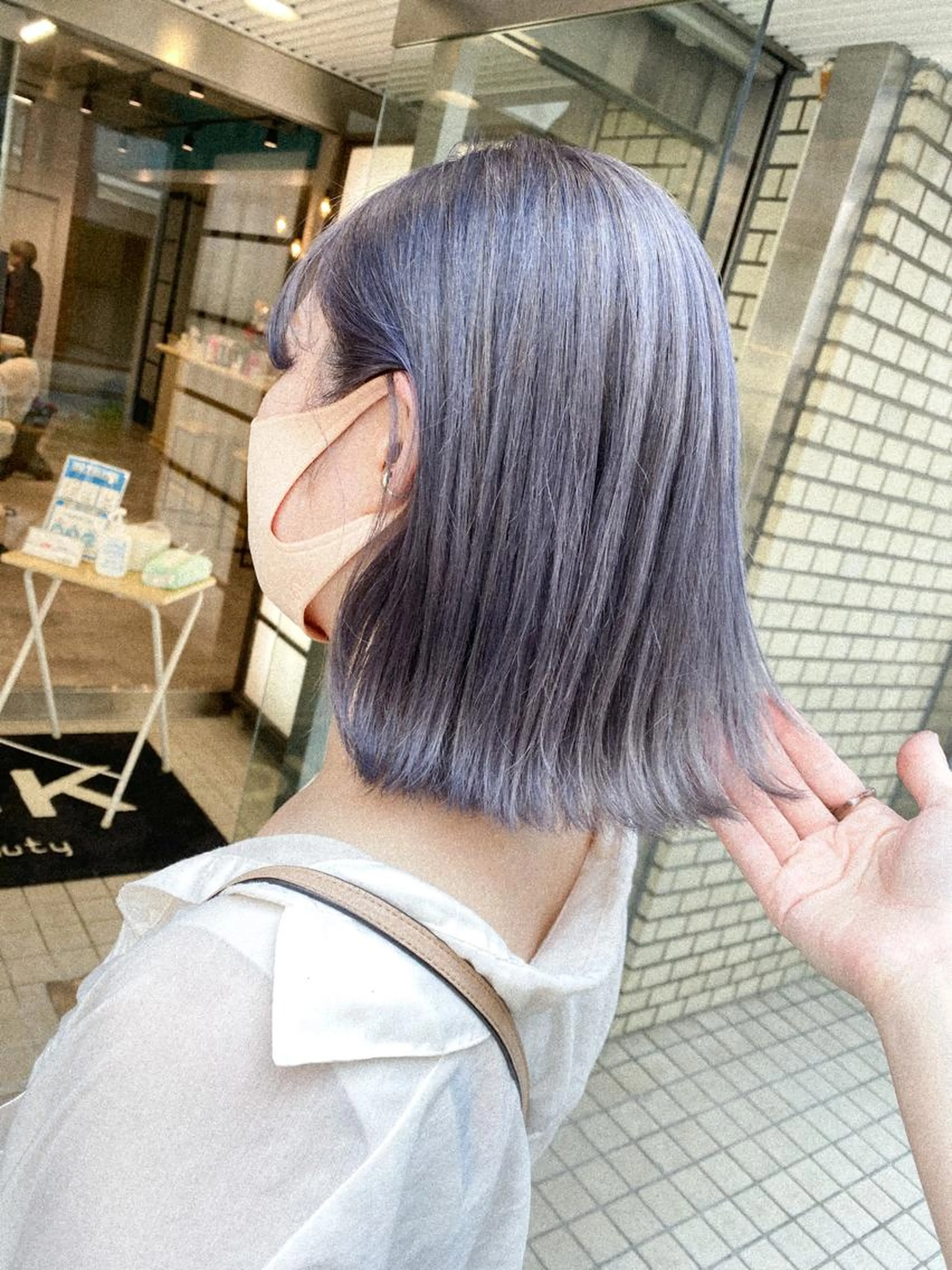 ✨透明感うる艶✨ケアブリーチダブルカラー + ニュアンスカット + 髪質改善Aujuaプチトリートメント🦚🦚の写真